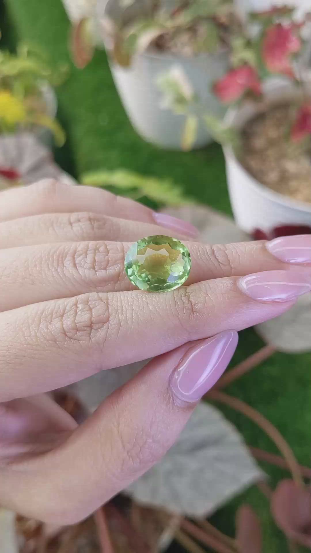 7.89 Ct. Green Prasiolite from Madagascar Size Video