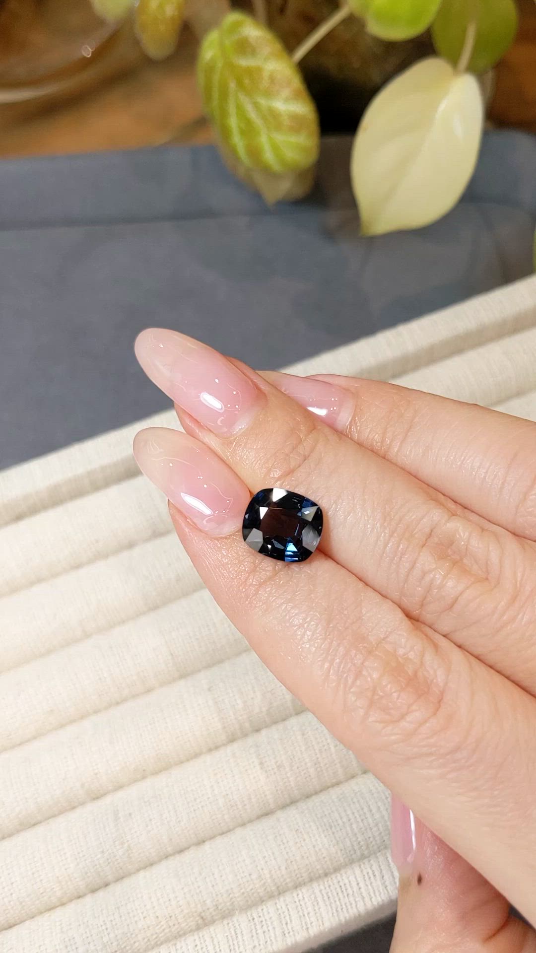 3.82 Ct. Purplish Blue Spinel from Burma (Myanmar) Size Video