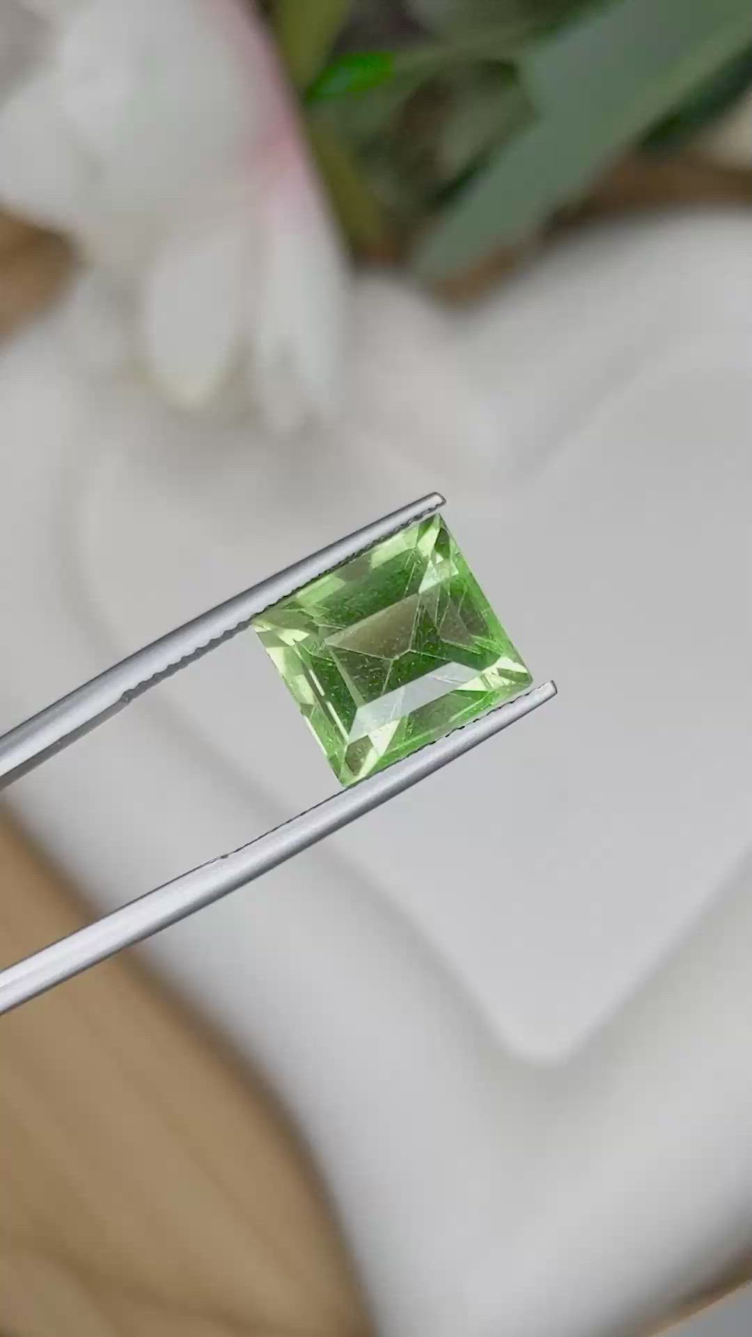 8.30 Ct. Green Prasiolite from Madagascar Size Video