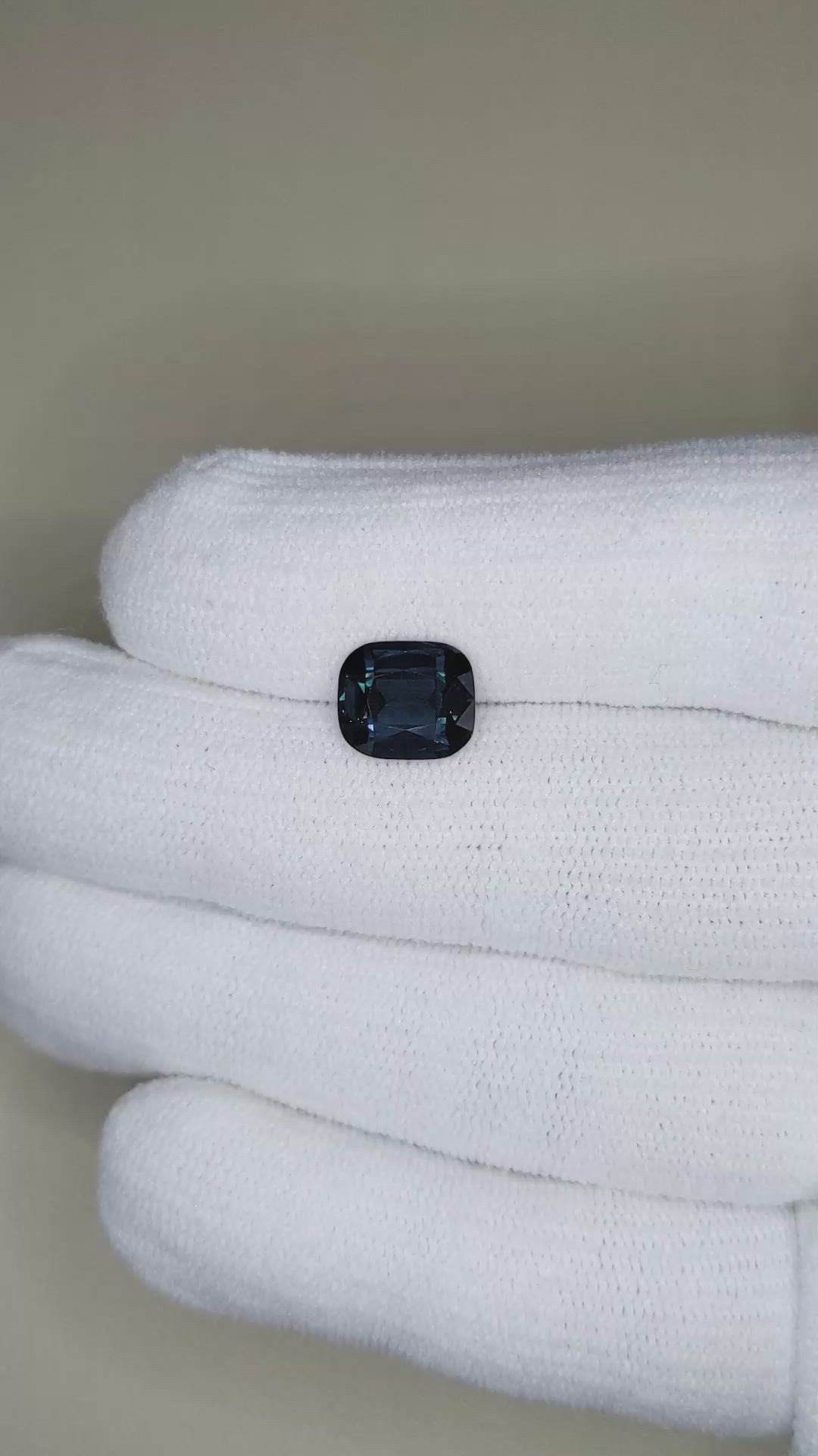 3.47 Ct. Purplish Blue Spinel from Burma (Myanmar) Size Video