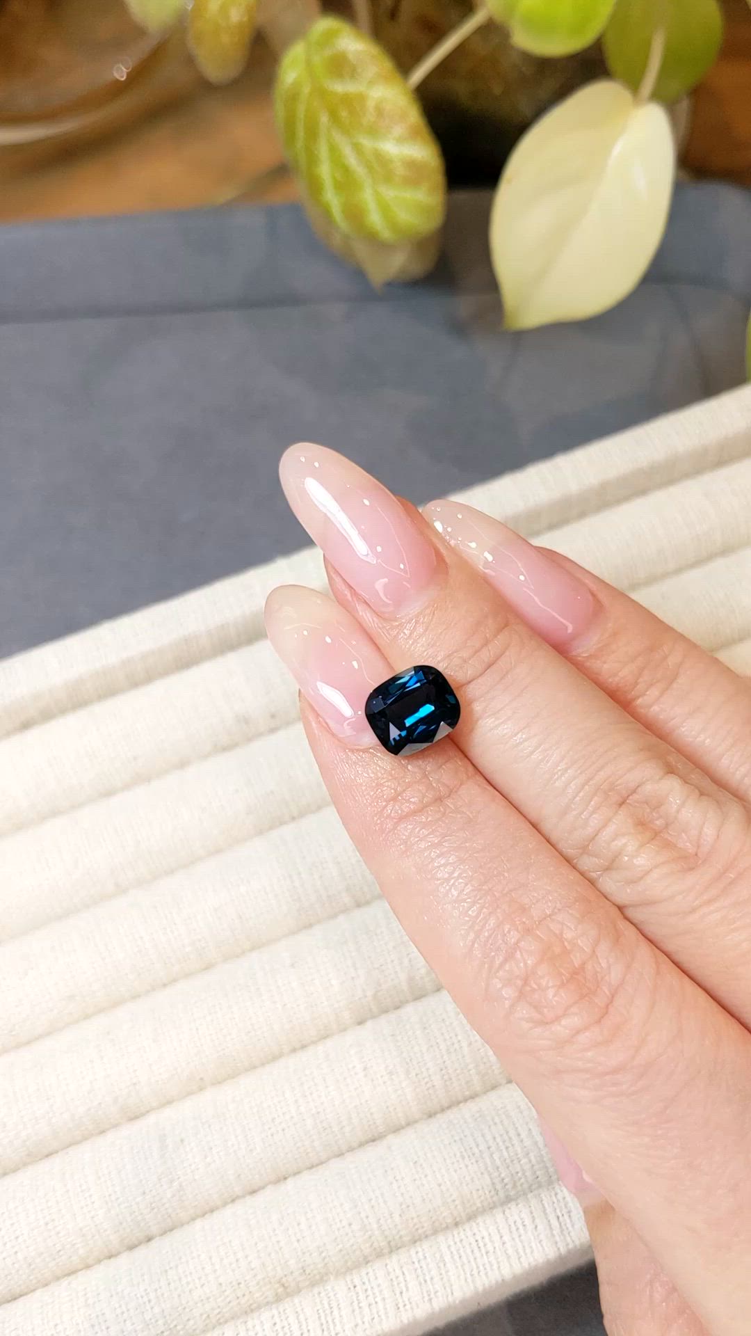 3.47 Ct. Purplish Blue Spinel from Burma (Myanmar) Size Video