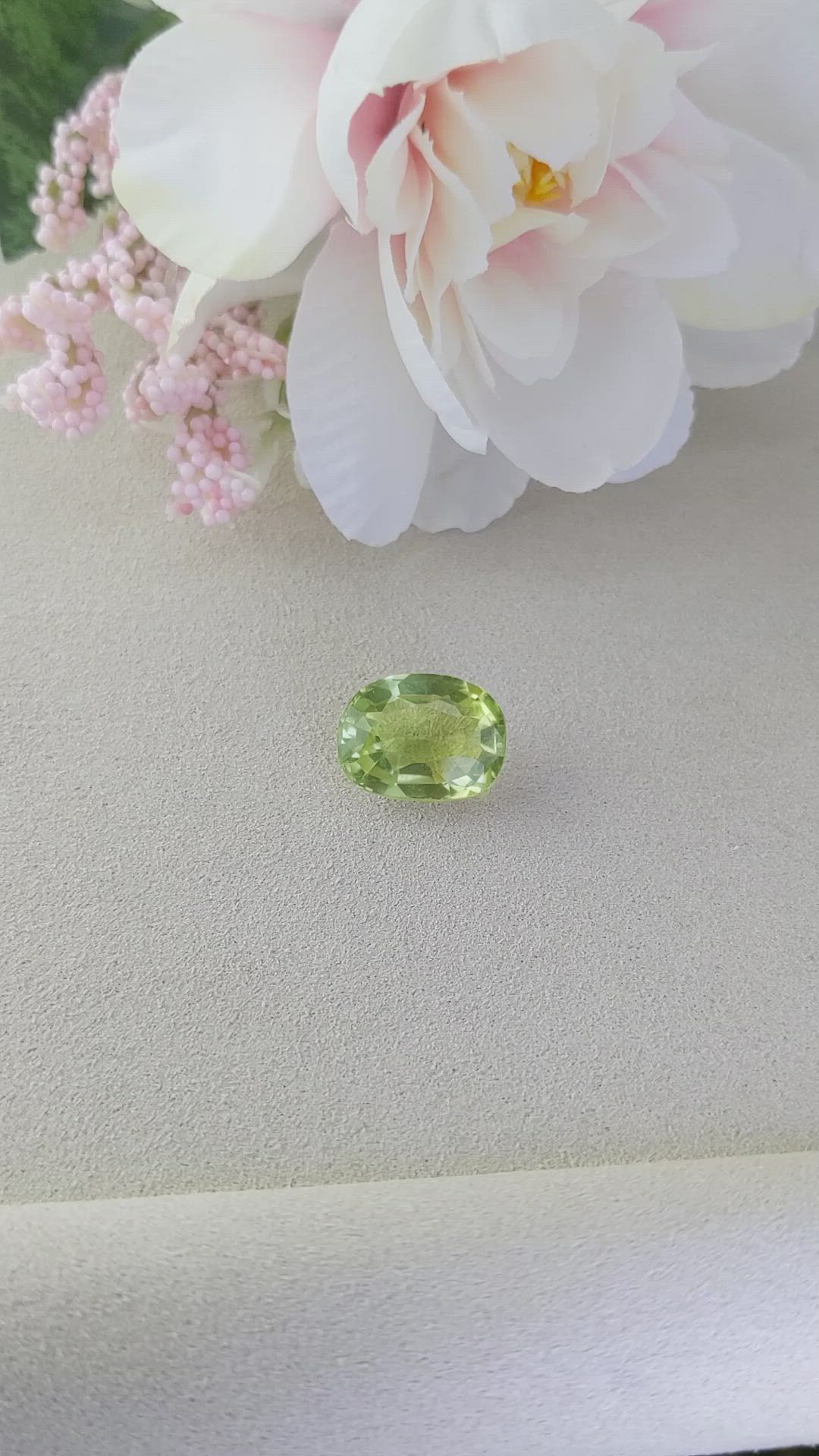 9.21 Ct. Yellowish Green Prasiolite from Madagascar Size Video