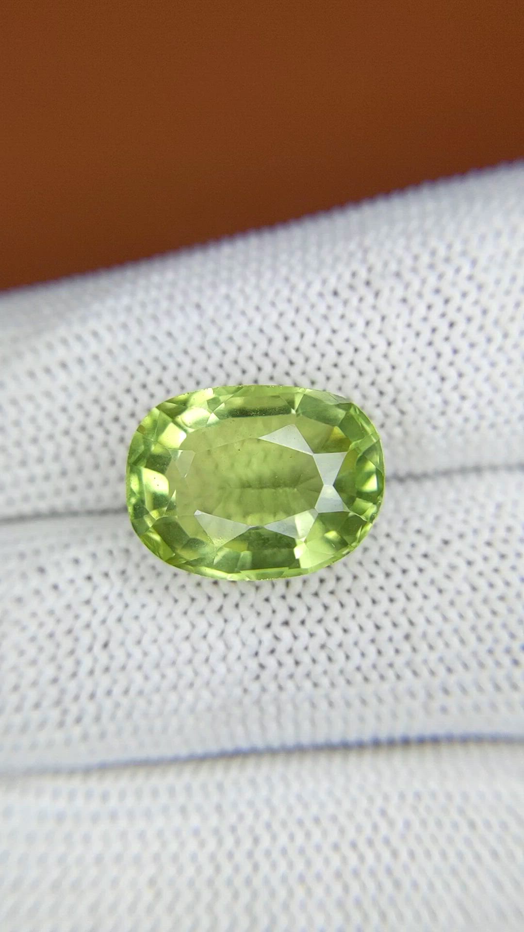 9.21 Ct. Yellowish Green Prasiolite from Madagascar Size Video