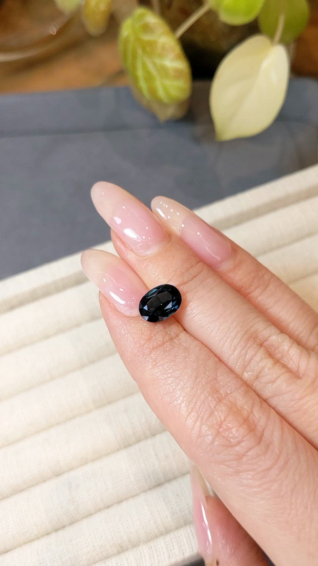 2.52 Ct. Purplish Blue Spinel from Burma (Myanmar) Size Video