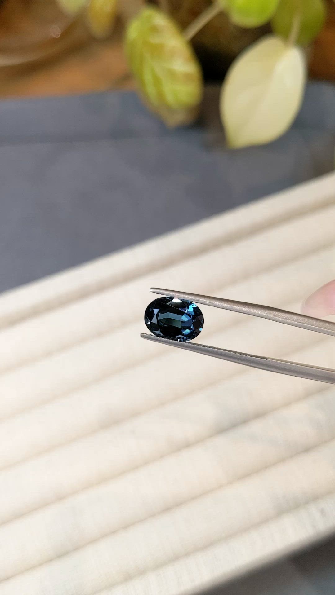 2.52 Ct. Purplish Blue Spinel from Burma (Myanmar) Size Video