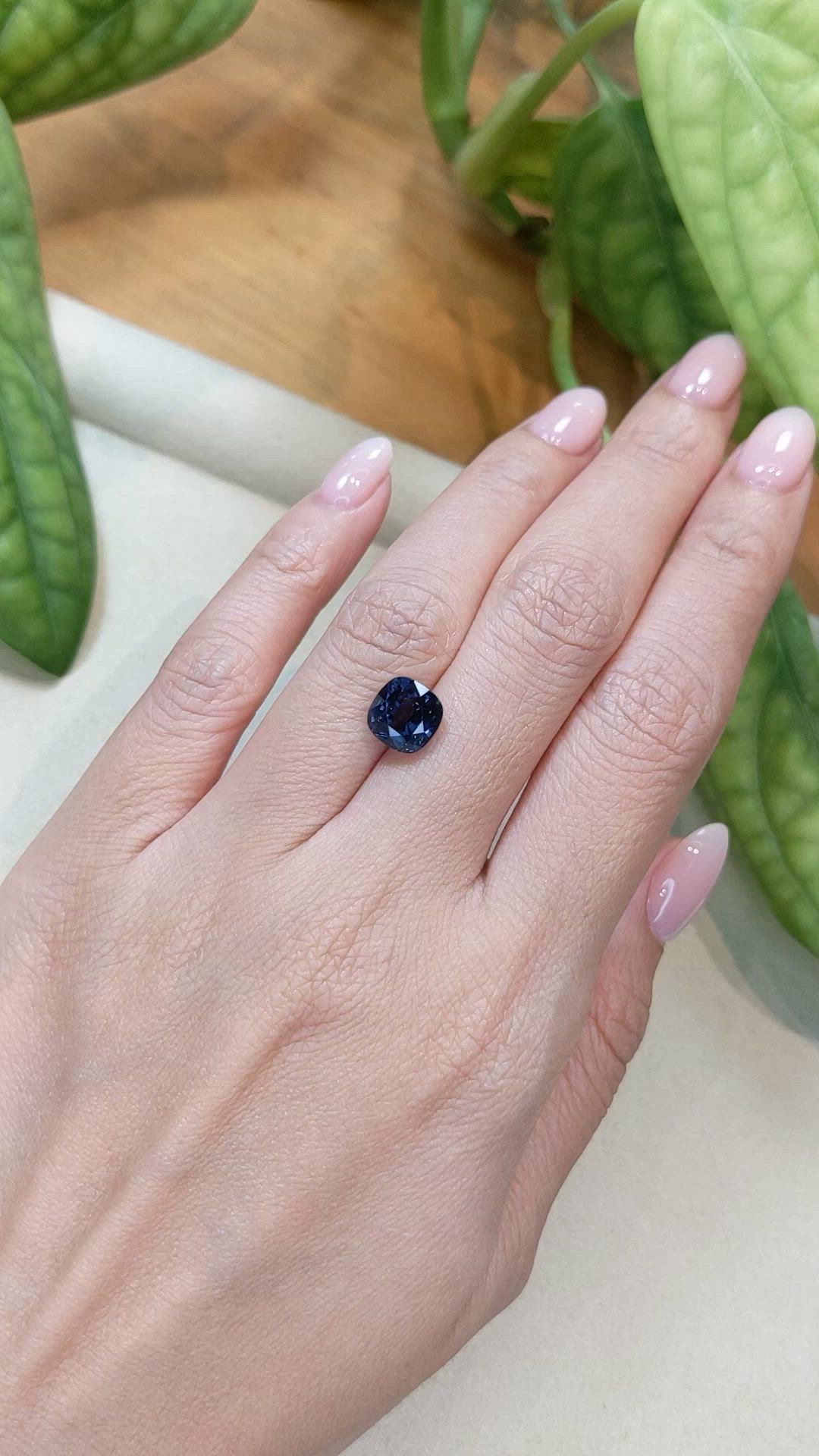 3.46 Ct. Purplish Blue Spinel from Burma (Myanmar) Size Video