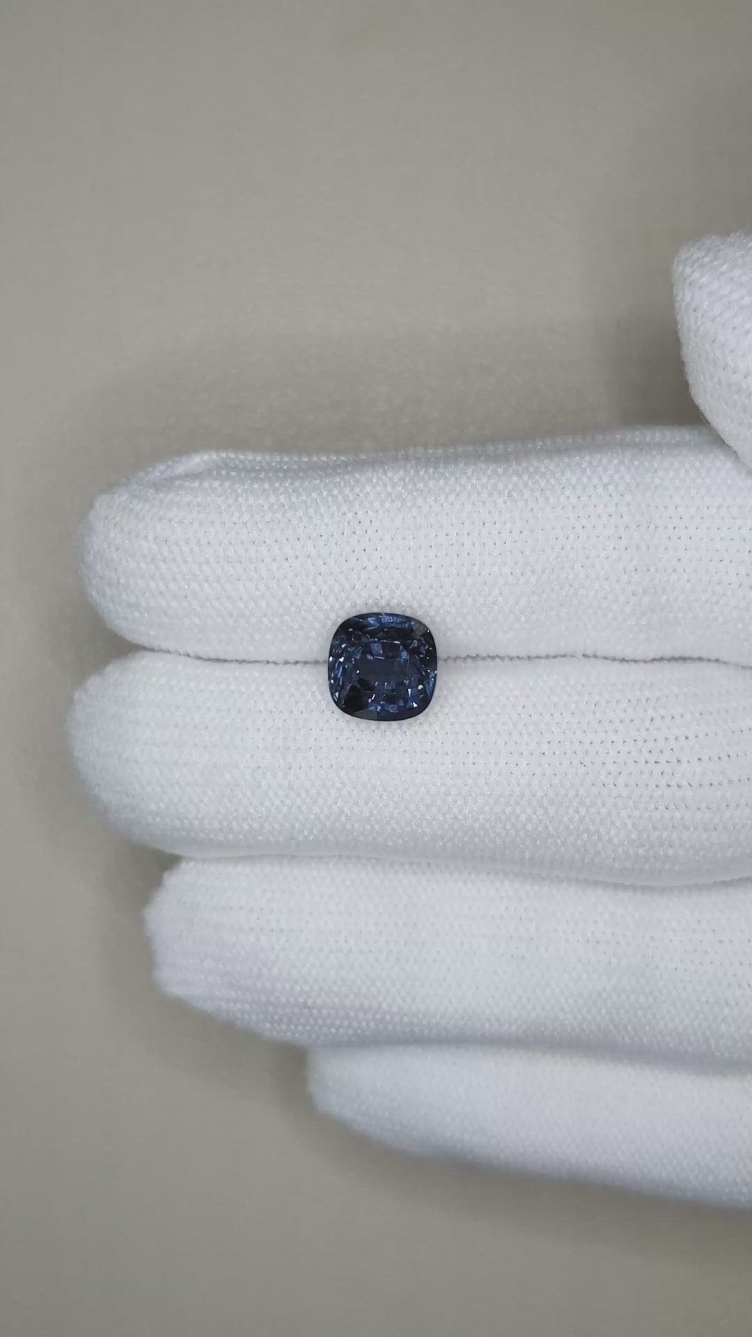 3.46 Ct. Purplish Blue Spinel from Burma (Myanmar) Size Video