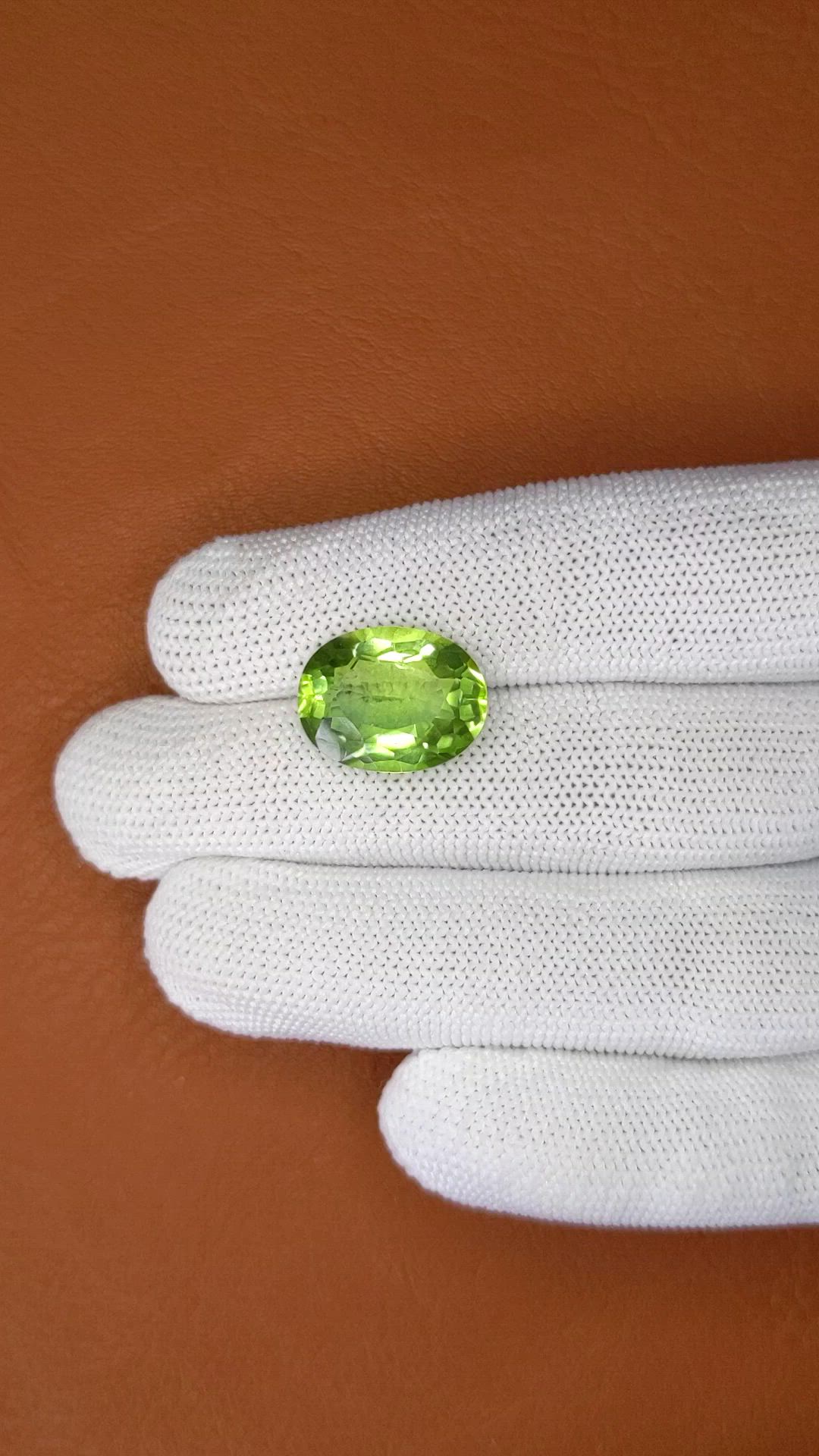 9.55 Ct. Yellowish Green Prasiolite from Madagascar Size Video