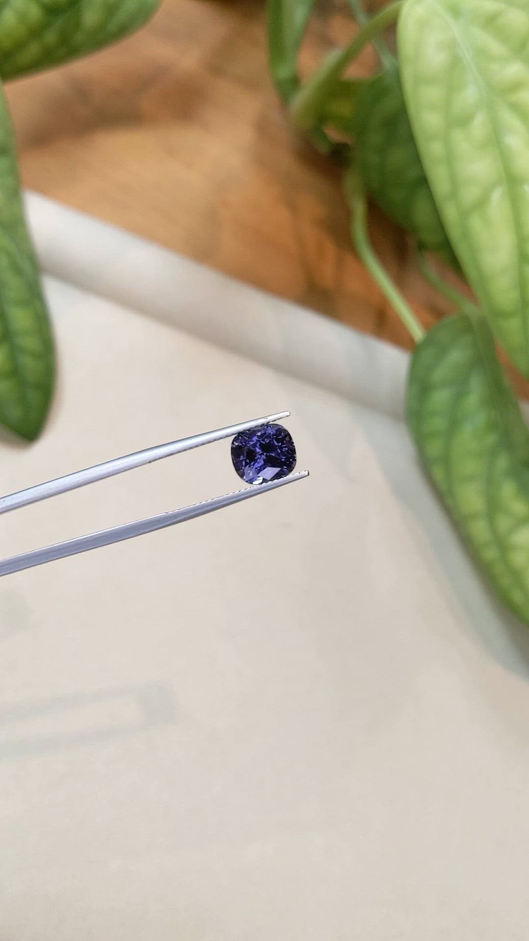 3.76 Ct. Bluish Purple Spinel from Burma (Myanmar) Size Video