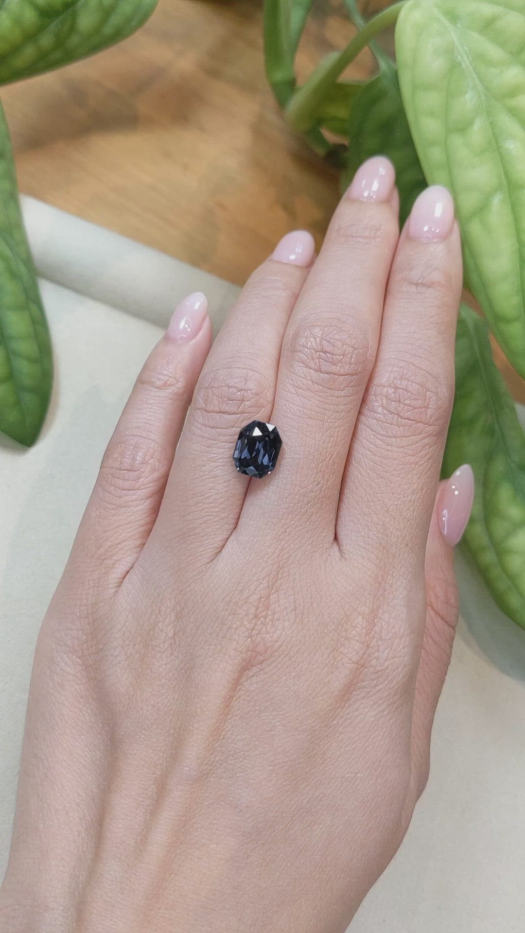 4.11 Ct. Purplish Blue Spinel from Burma (Myanmar) Size Video