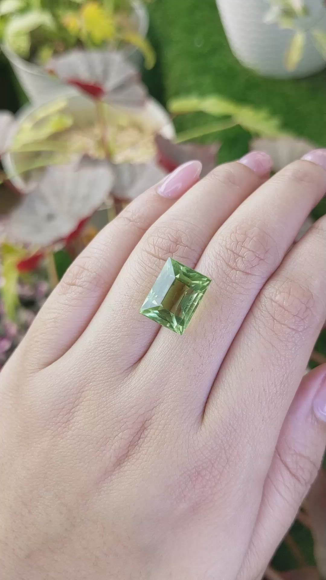 11.04 Ct. Yellowish Green Prasiolite from Madagascar Size Video