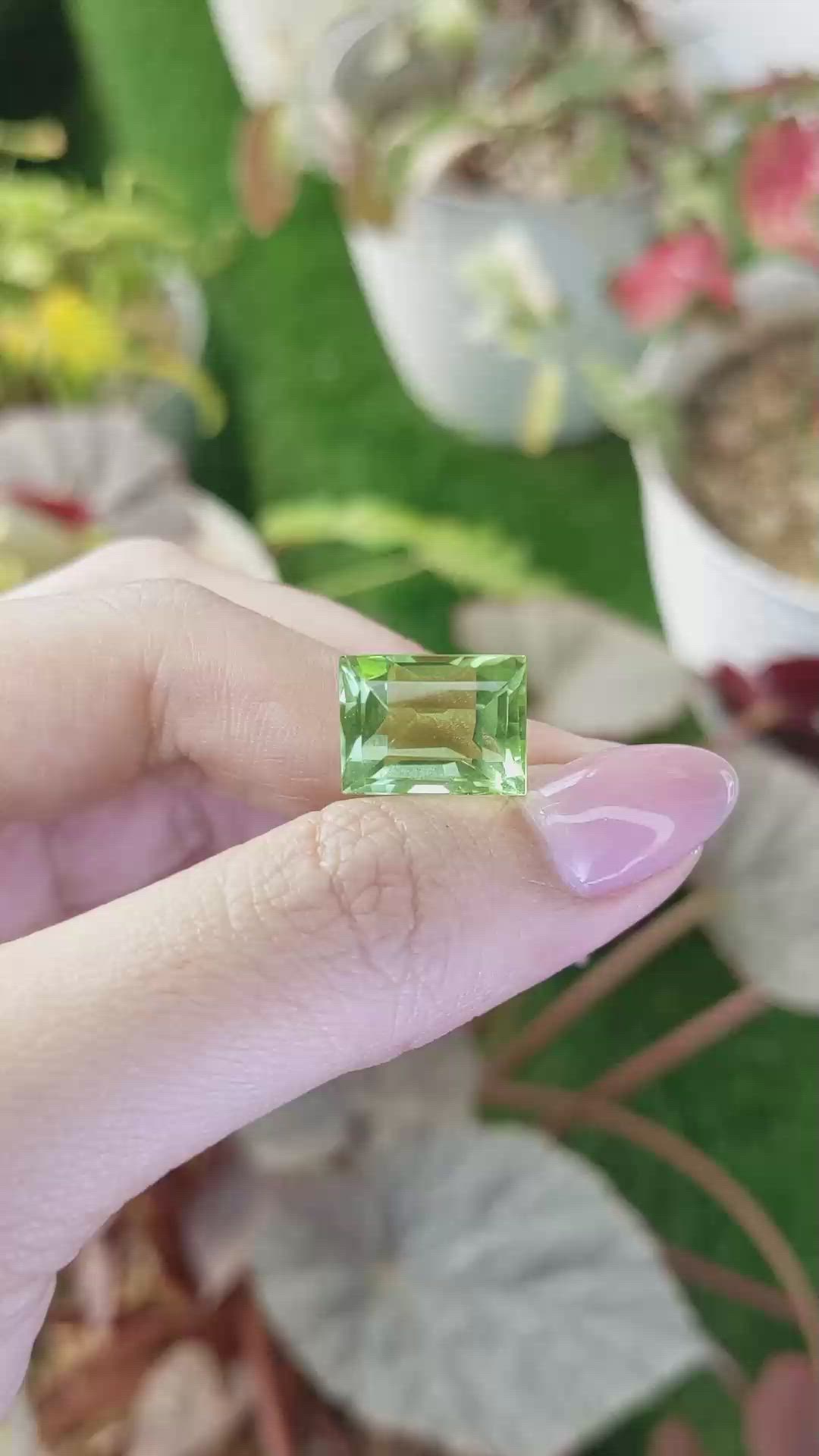 11.04 Ct. Yellowish Green Prasiolite from Madagascar Size Video