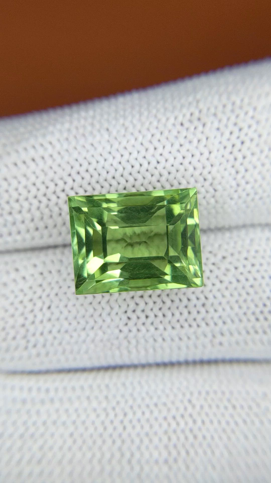 11.04 Ct. Yellowish Green Prasiolite from Madagascar Size Video