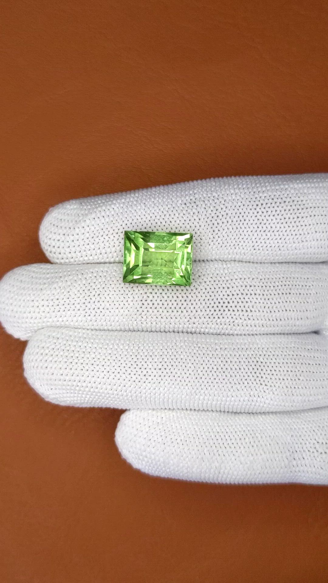 11.04 Ct. Yellowish Green Prasiolite from Madagascar Size Video