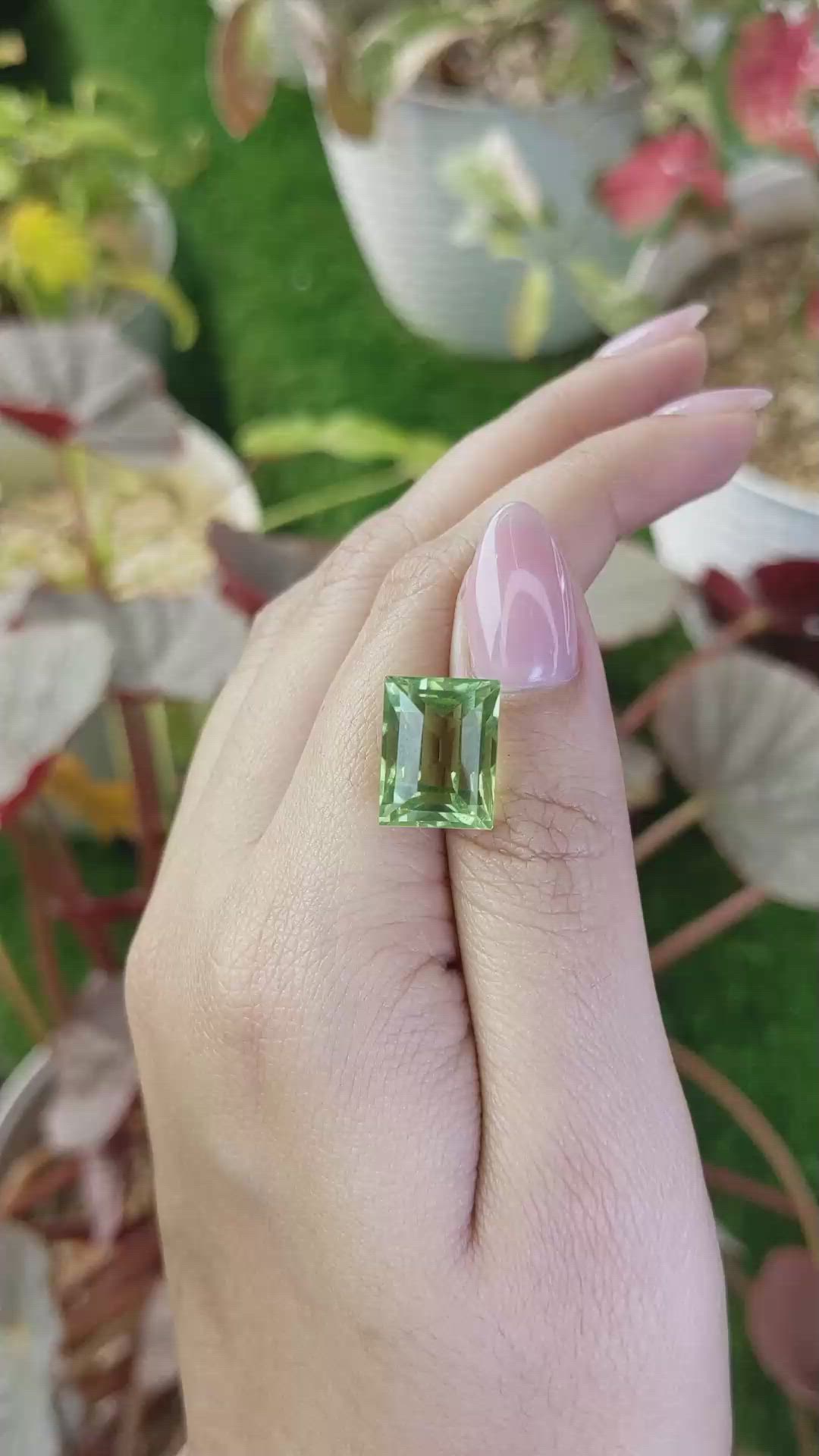 11.04 Ct. Yellowish Green Prasiolite from Madagascar Size Video