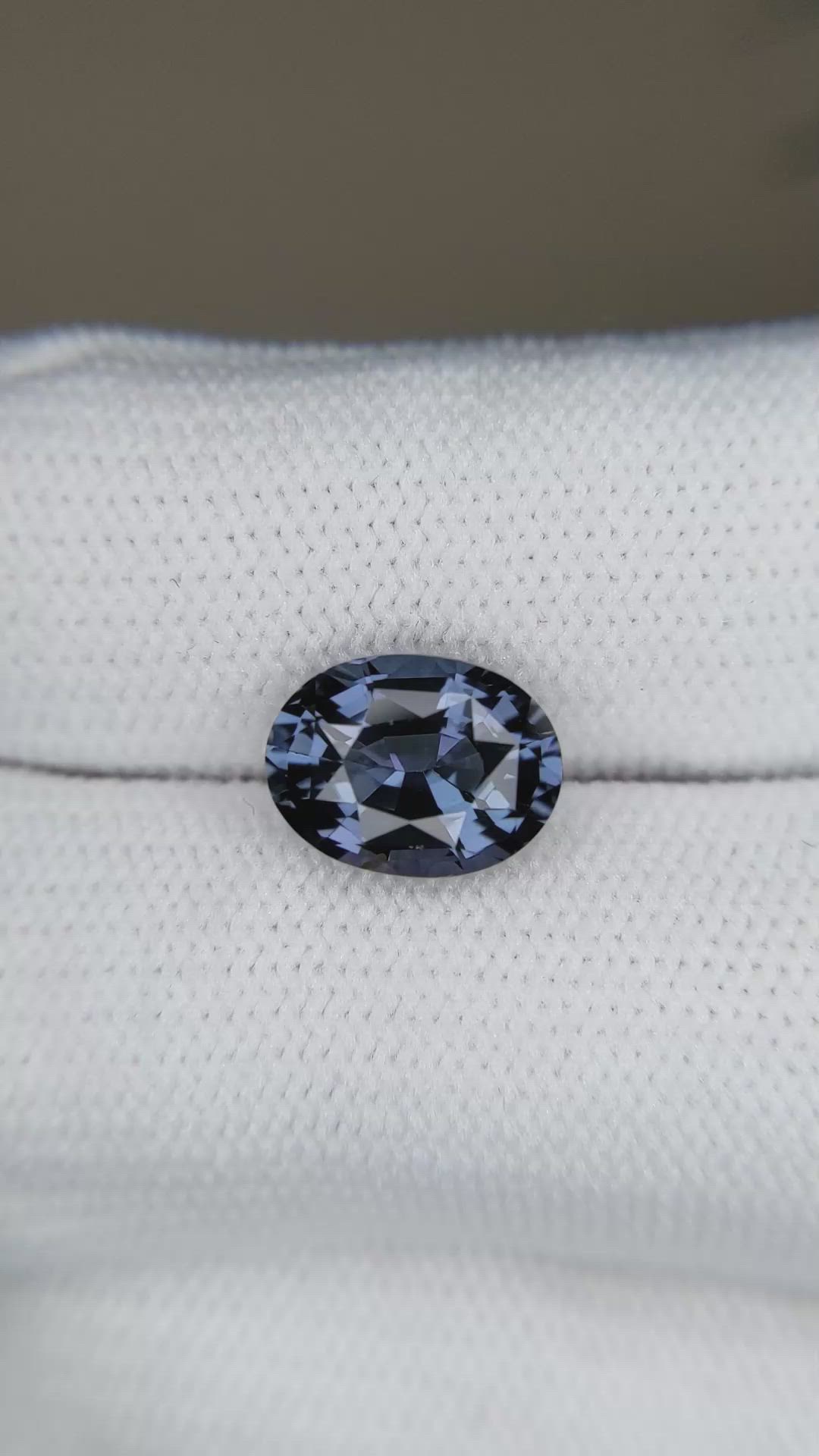 3.22 Ct. Purplish Blue Spinel from Burma (Myanmar) Size Video
