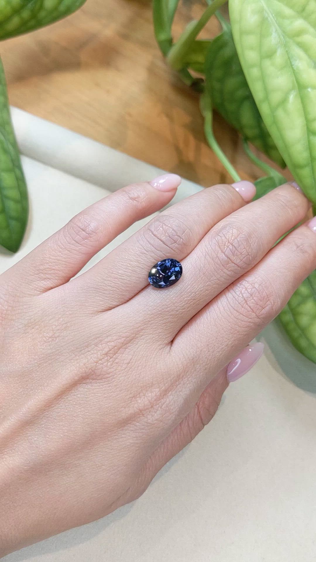 3.22 Ct. Purplish Blue Spinel from Burma (Myanmar) Size Video