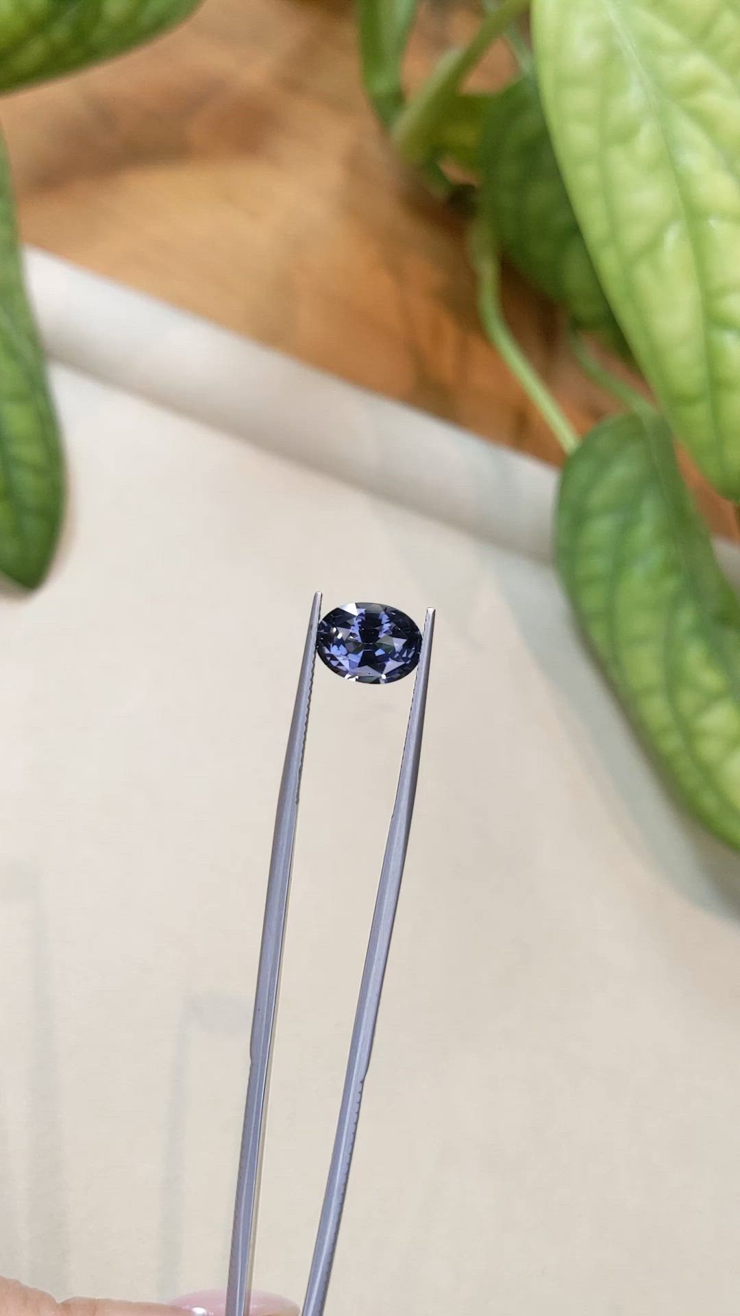 3.22 Ct. Purplish Blue Spinel from Burma (Myanmar) Size Video