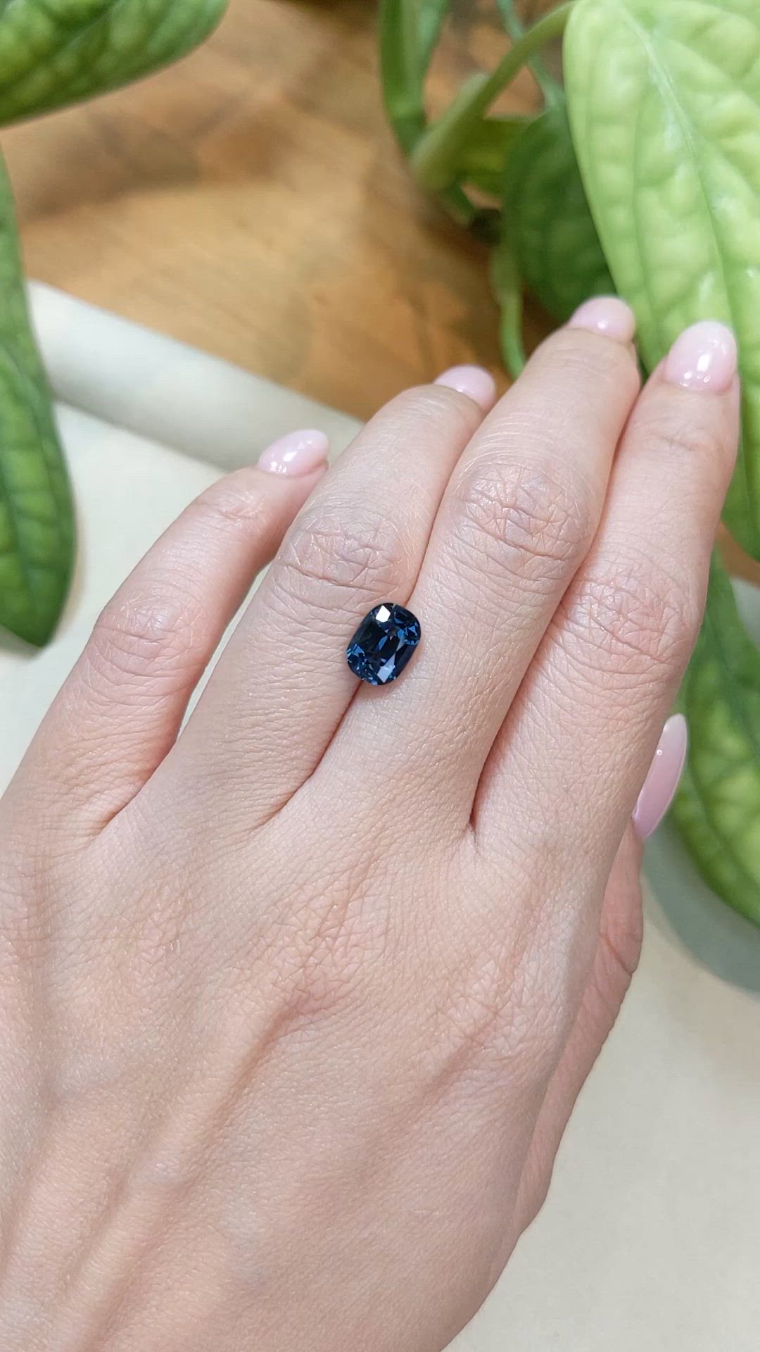 2.17 Ct. Blue Spinel from Burma (Myanmar) Size Video
