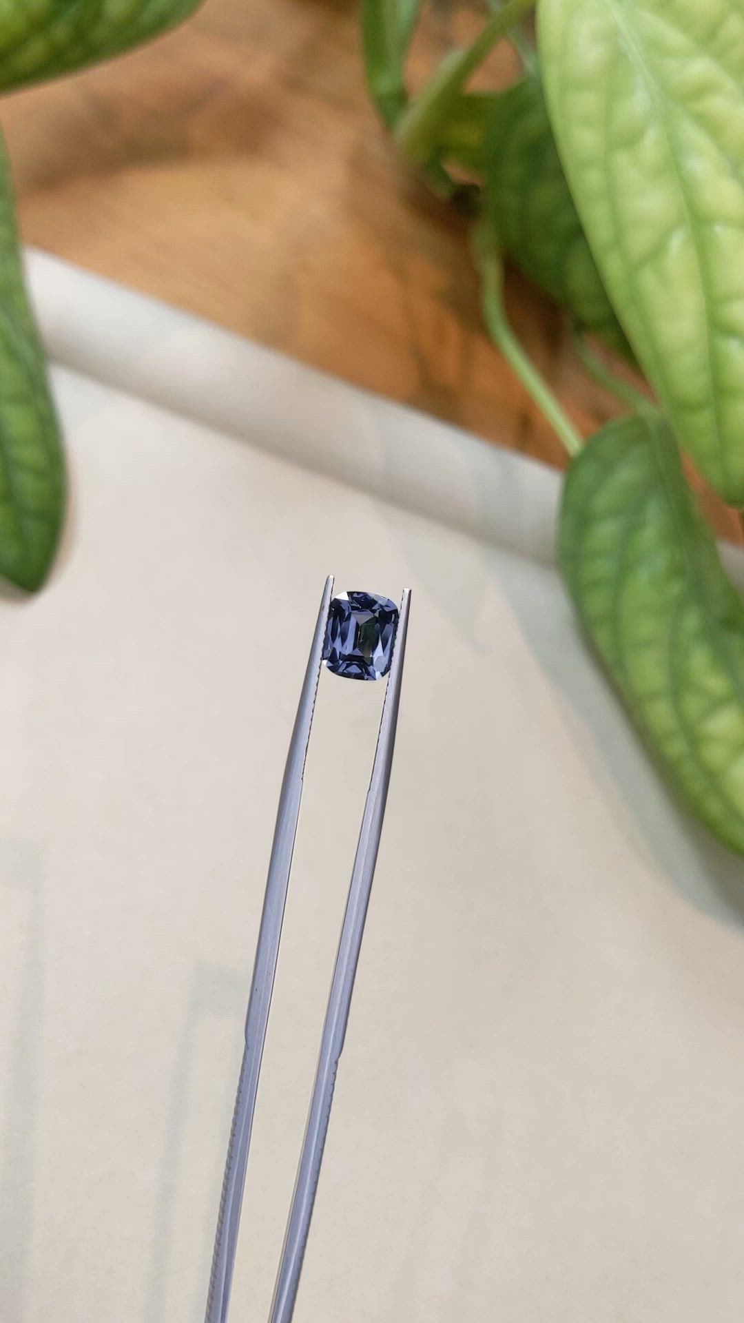 2.27 Ct. Greyish Violet Spinel from Burma (Myanmar) Size Video