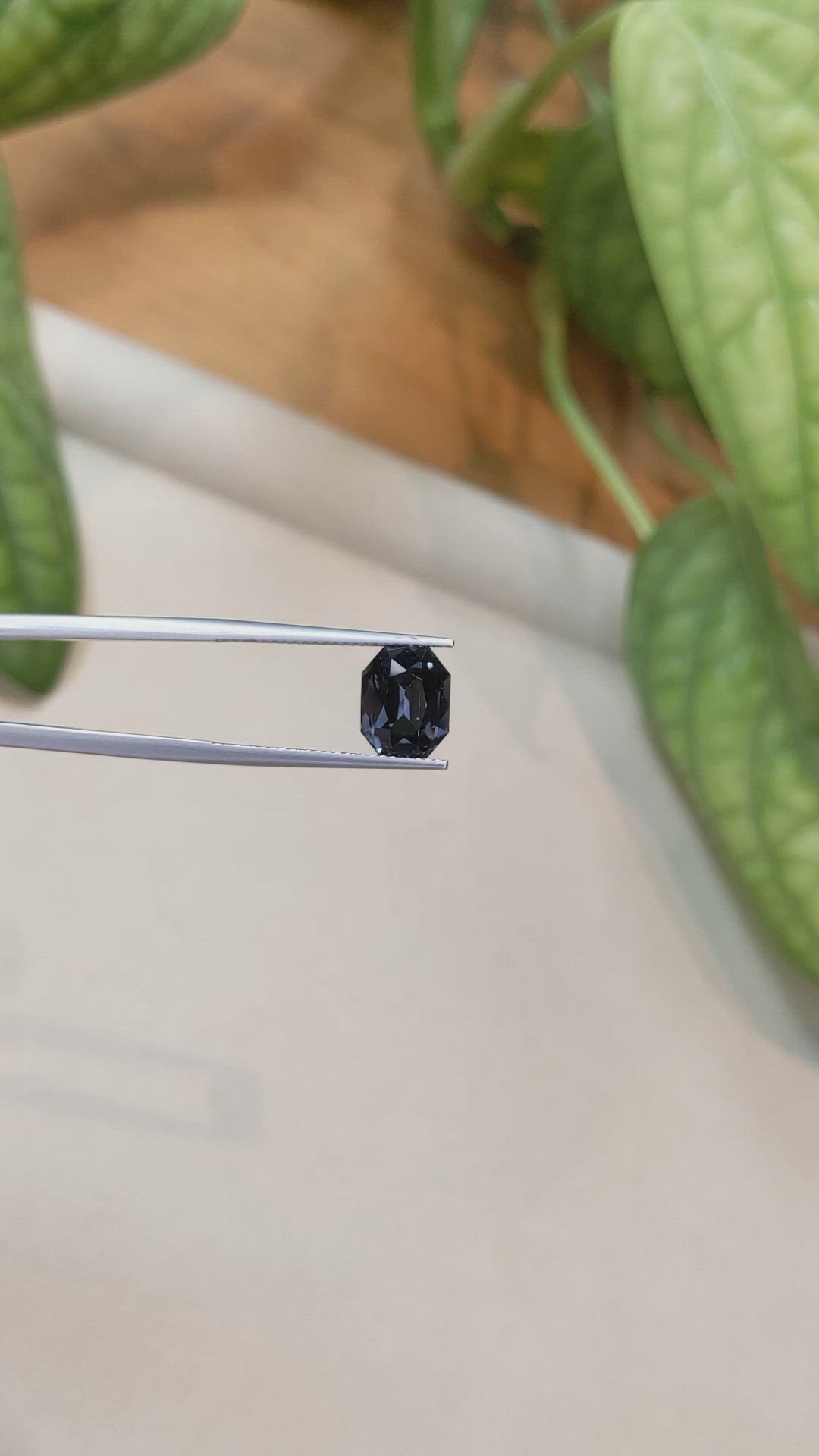 3.37 Ct. Purplish Blue Spinel from Burma (Myanmar) Size Video