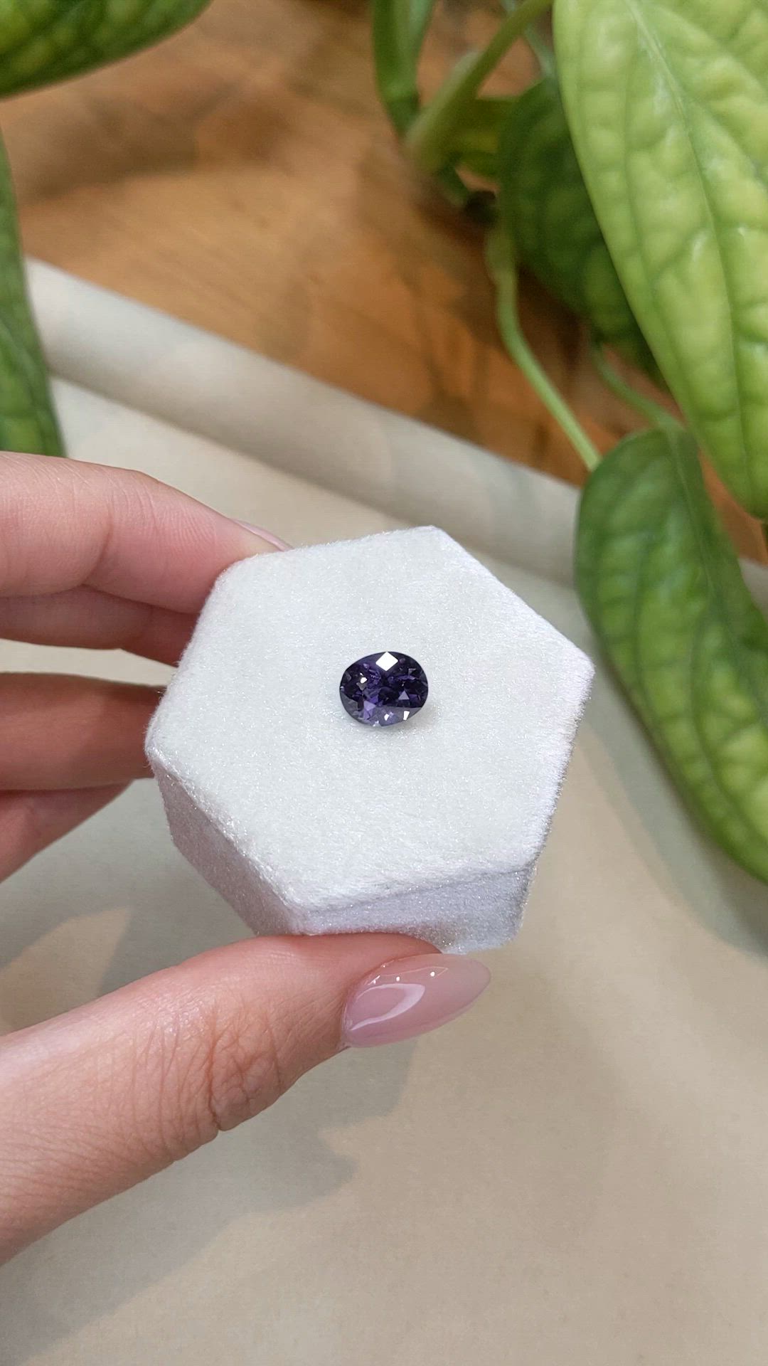 2.89 Ct. Bluish Purple Spinel from Burma (Myanmar) Size Video