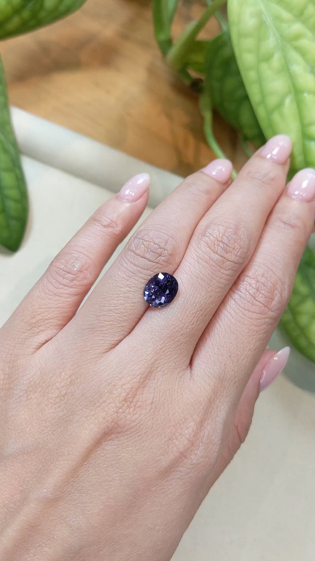 2.89 Ct. Bluish Purple Spinel from Burma (Myanmar) Size Video