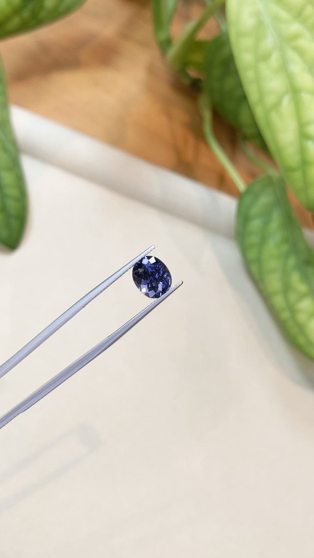 2.89 Ct. Bluish Purple Spinel from Burma (Myanmar) Size Video