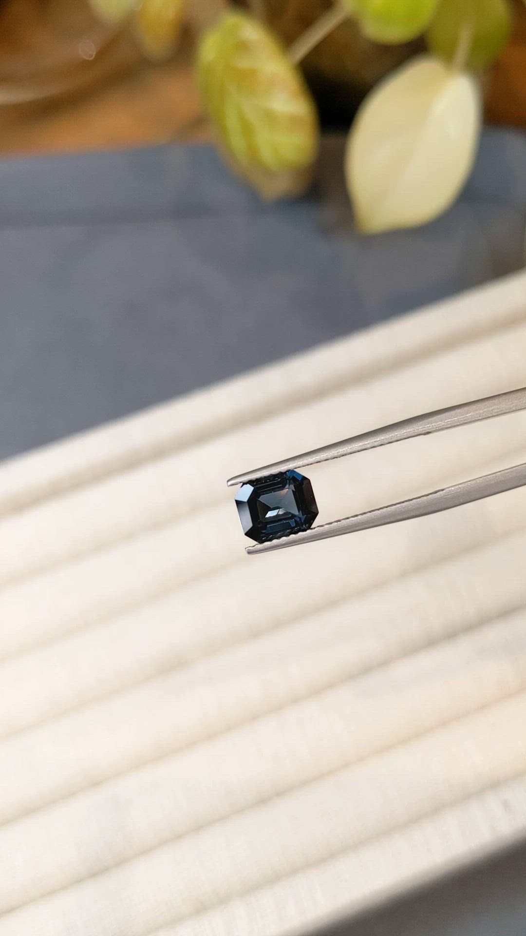 1.62 Ct. Blue Spinel from Burma (Myanmar) Size Video