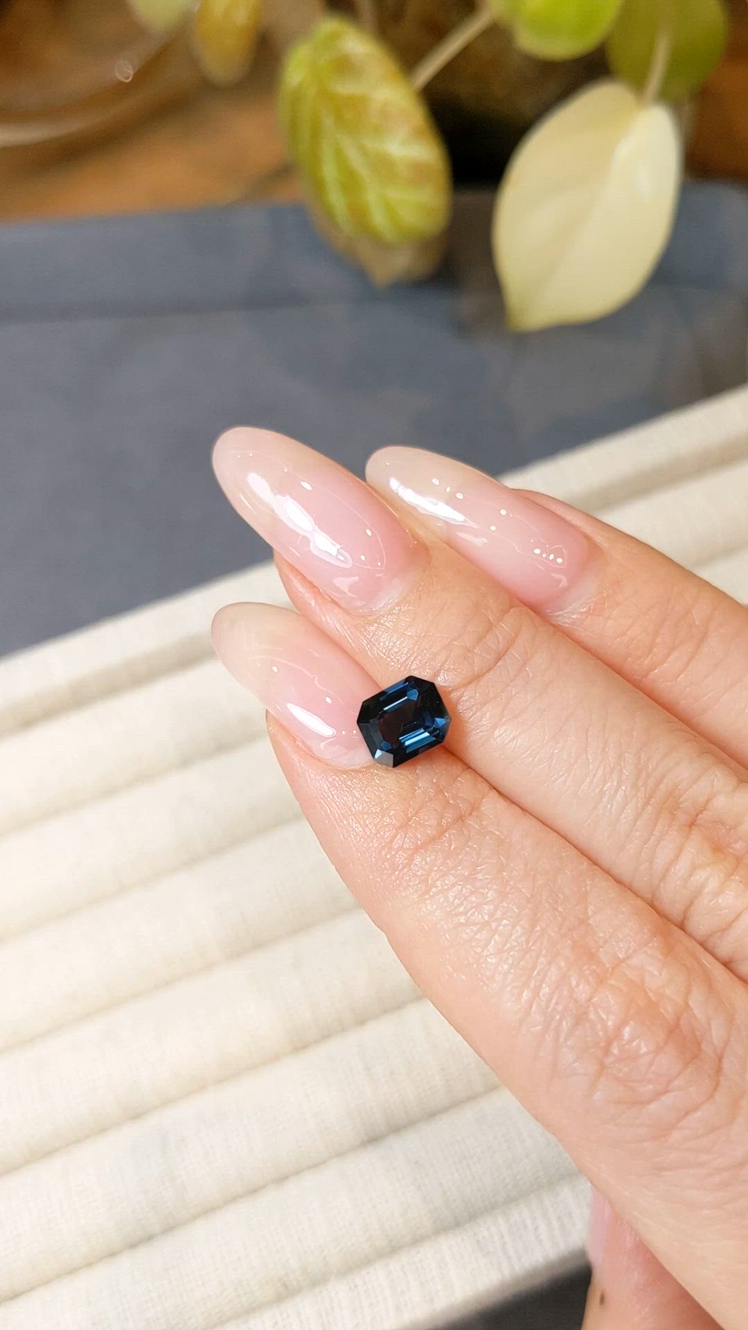 1.62 Ct. Blue Spinel from Burma (Myanmar) Size Video