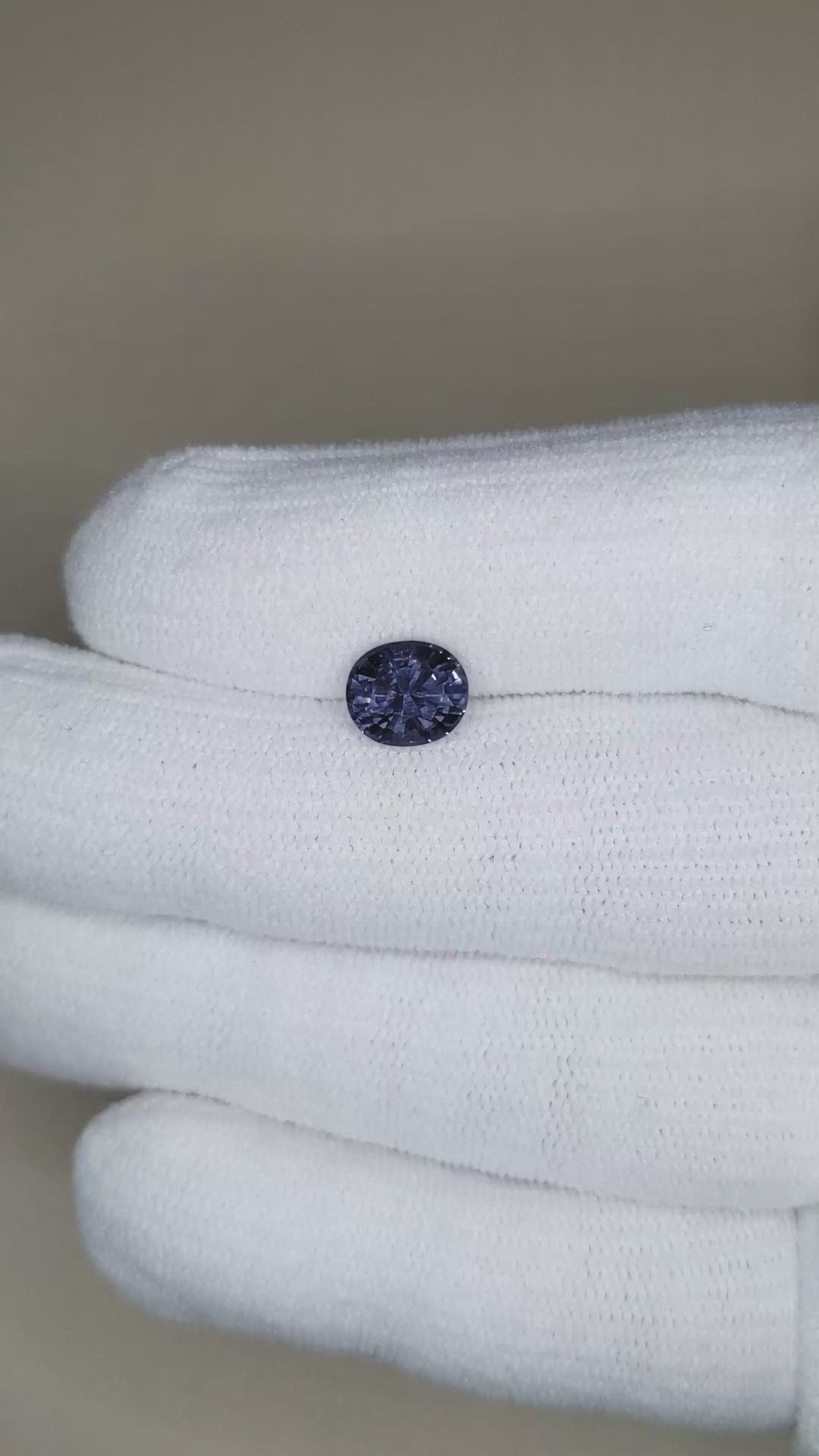 2.05 Ct. Bluish Purple Spinel from Burma (Myanmar) Size Video