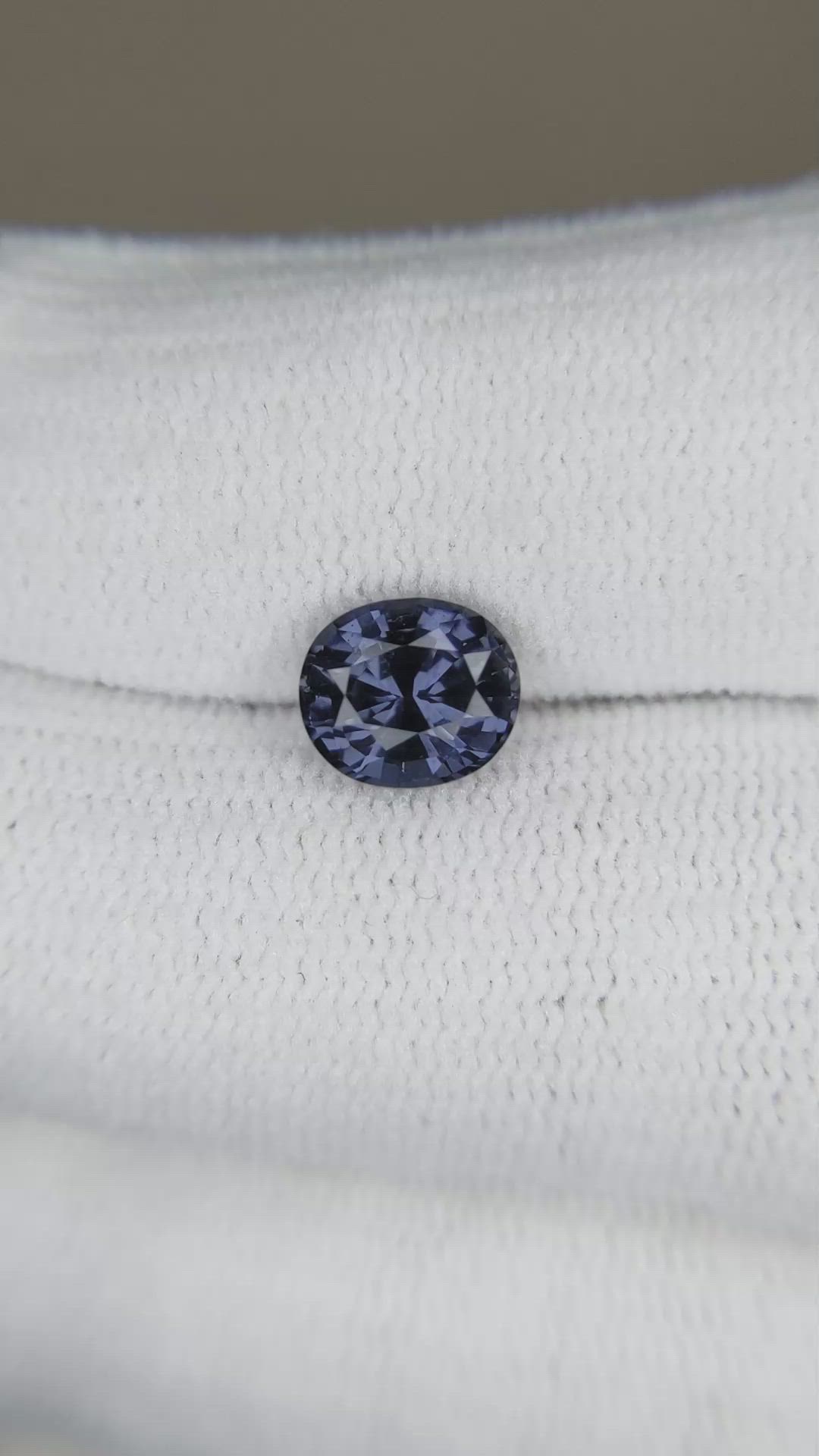 2.05 Ct. Bluish Purple Spinel from Burma (Myanmar) Size Video