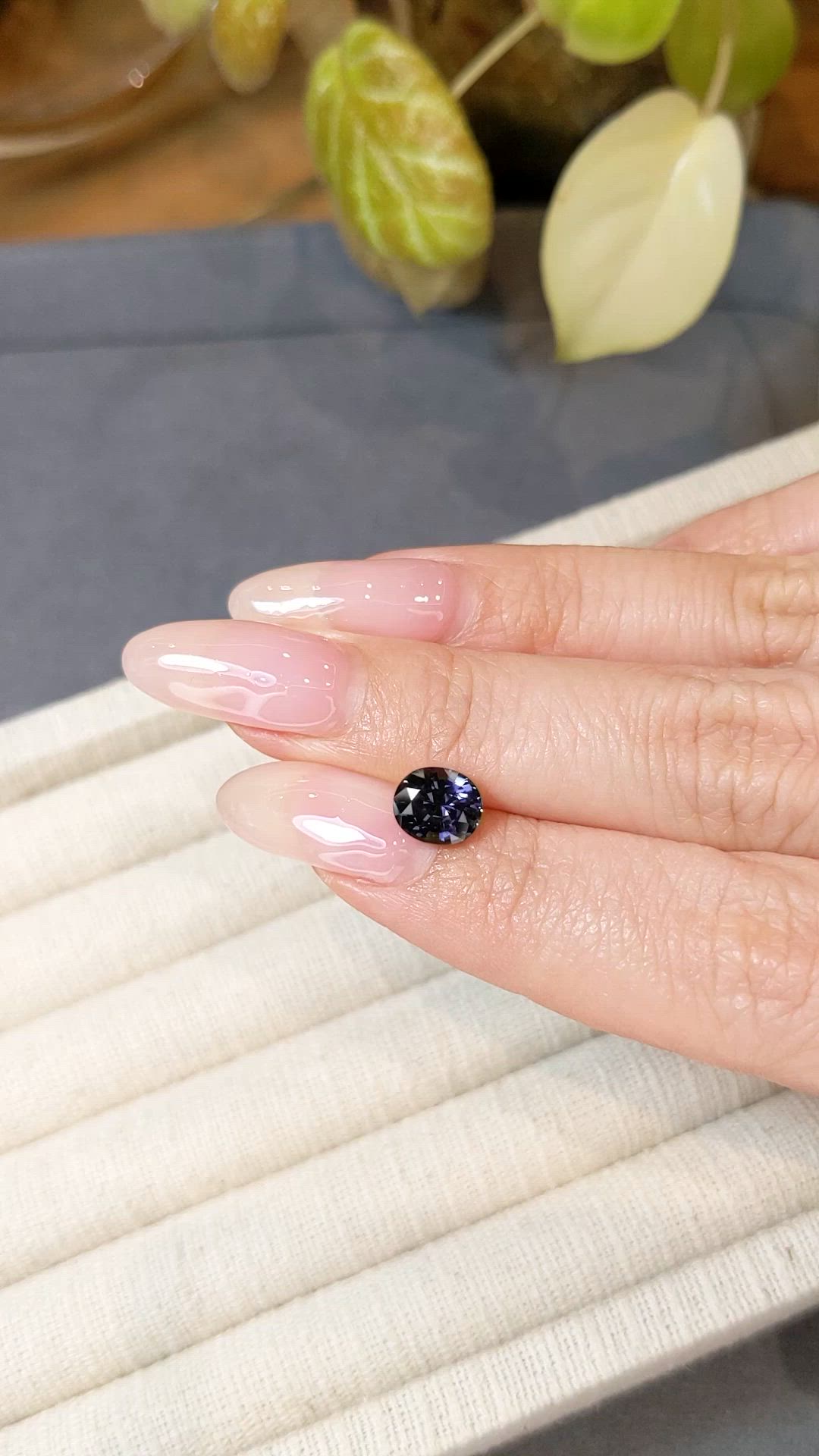 2.05 Ct. Bluish Purple Spinel from Burma (Myanmar) Size Video