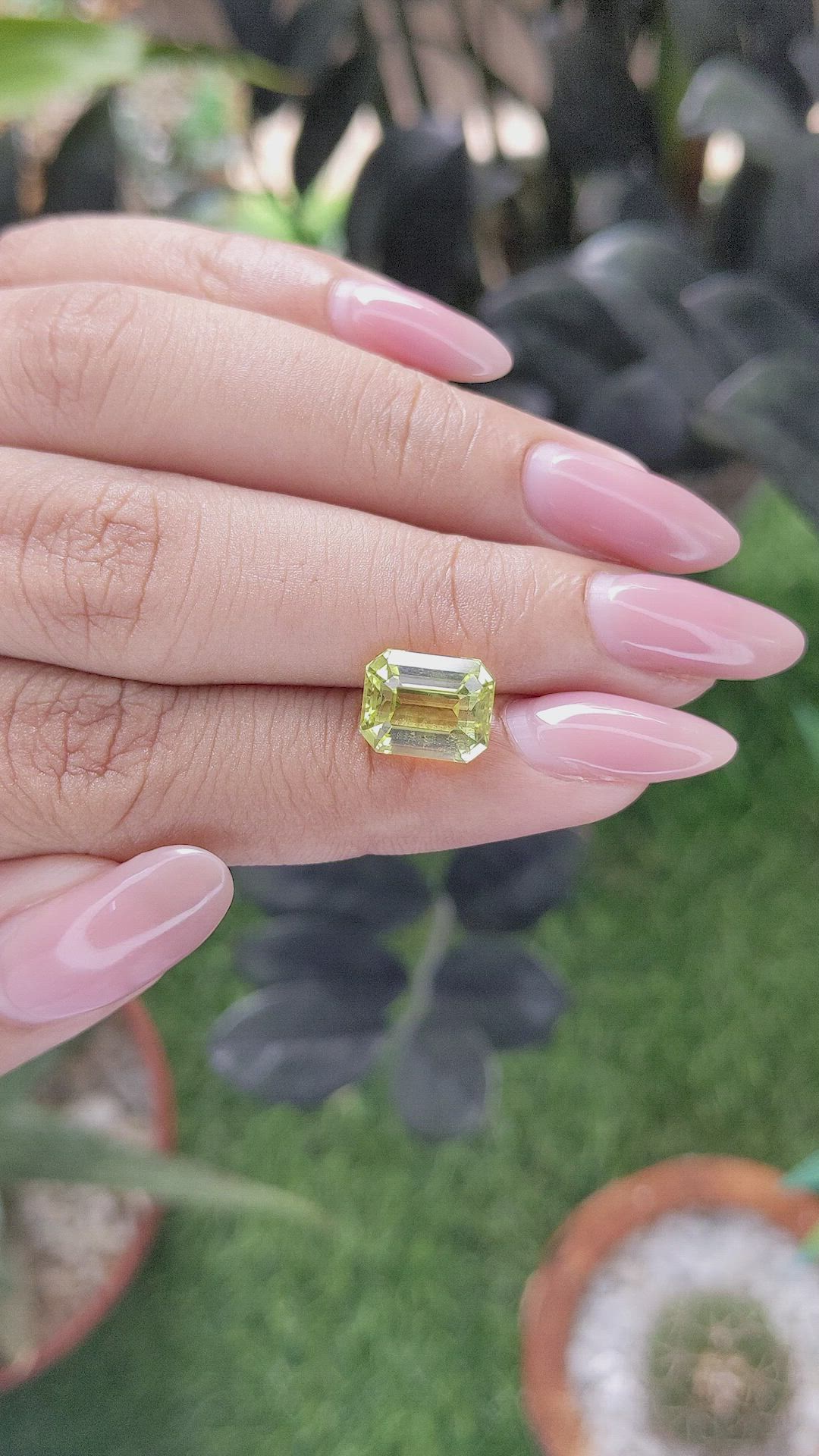 4.18 Ct. Greenish Yellow Chrysoberyl from Tanzania Size Video