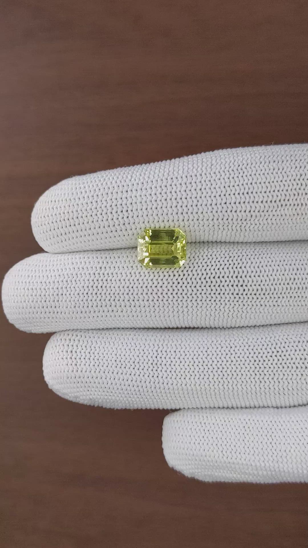 4.18 Ct. Greenish Yellow Chrysoberyl from Tanzania Size Video