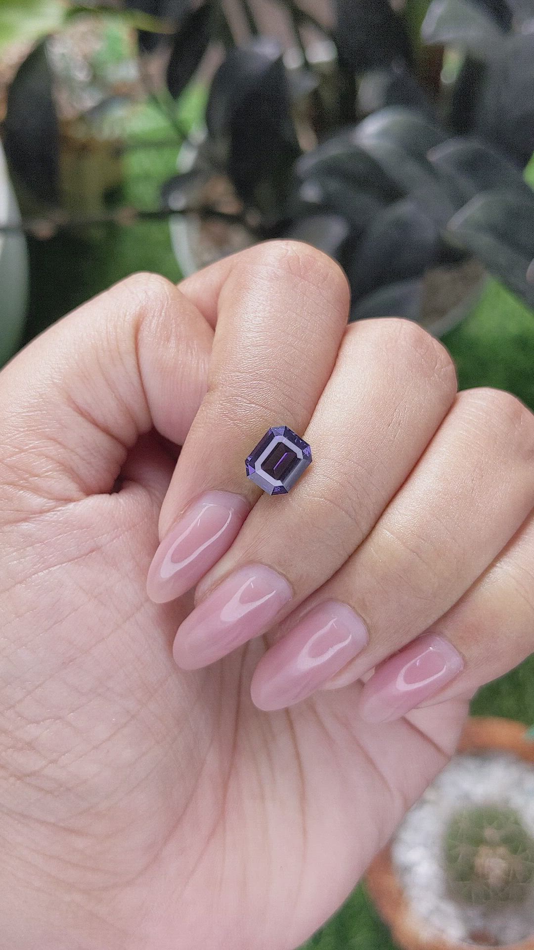 2.06 Ct. Bluish Purple Spinel from Tanzania Size Video