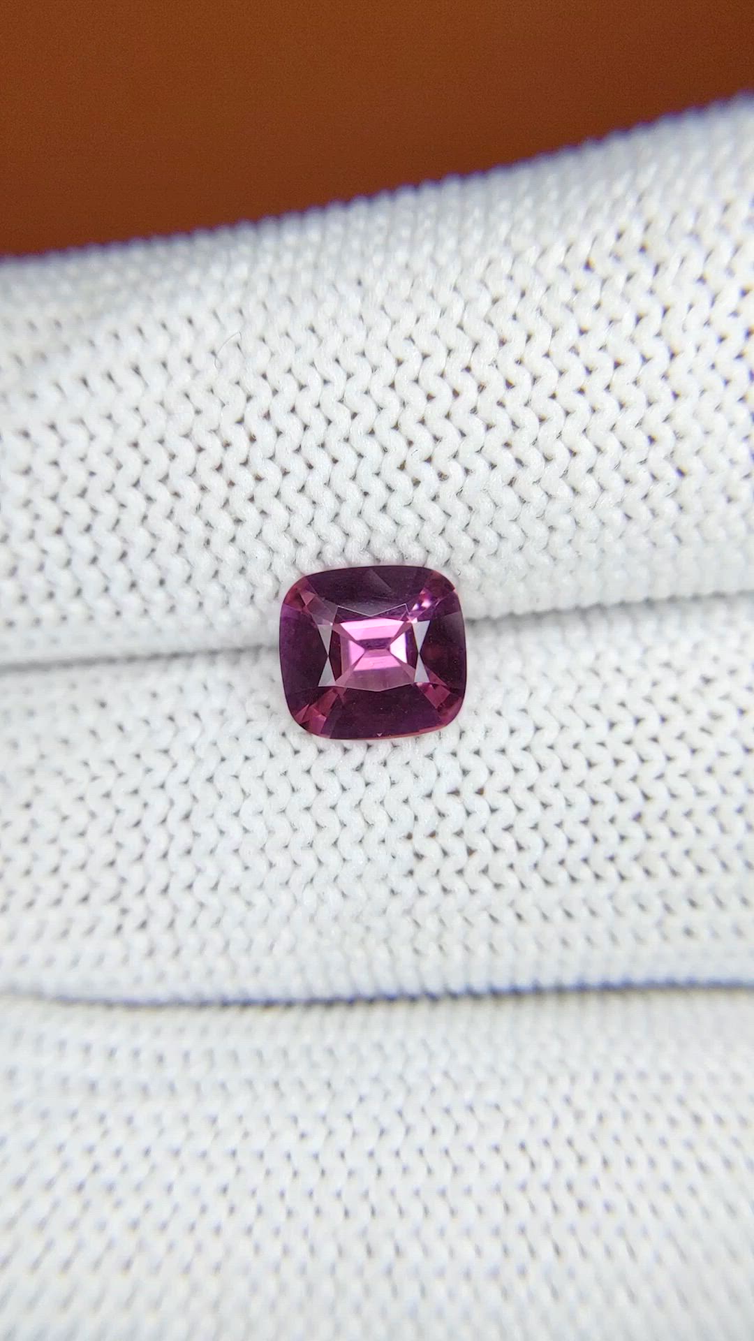 1.38 Ct. Purplish Pink Spinel from Ceylon (Sri Lanka) Size Video