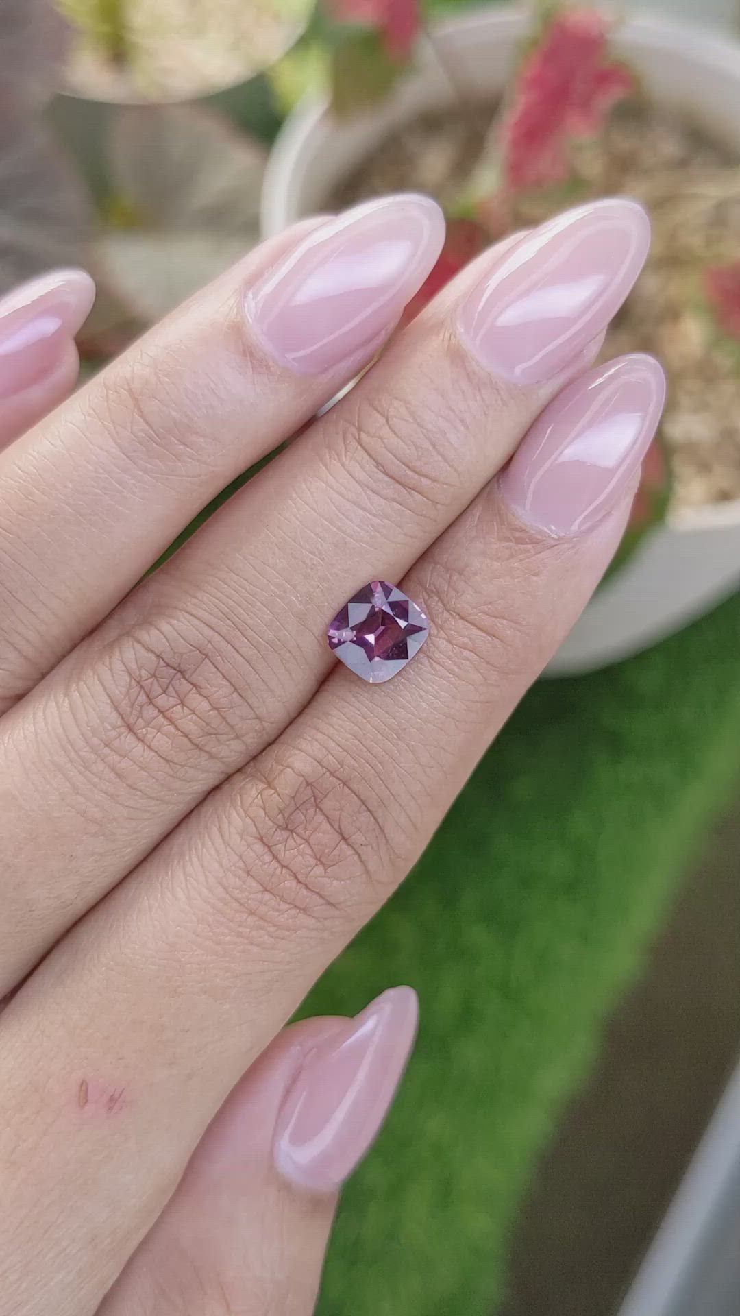 1.38 Ct. Purplish Pink Spinel from Ceylon (Sri Lanka) Size Video