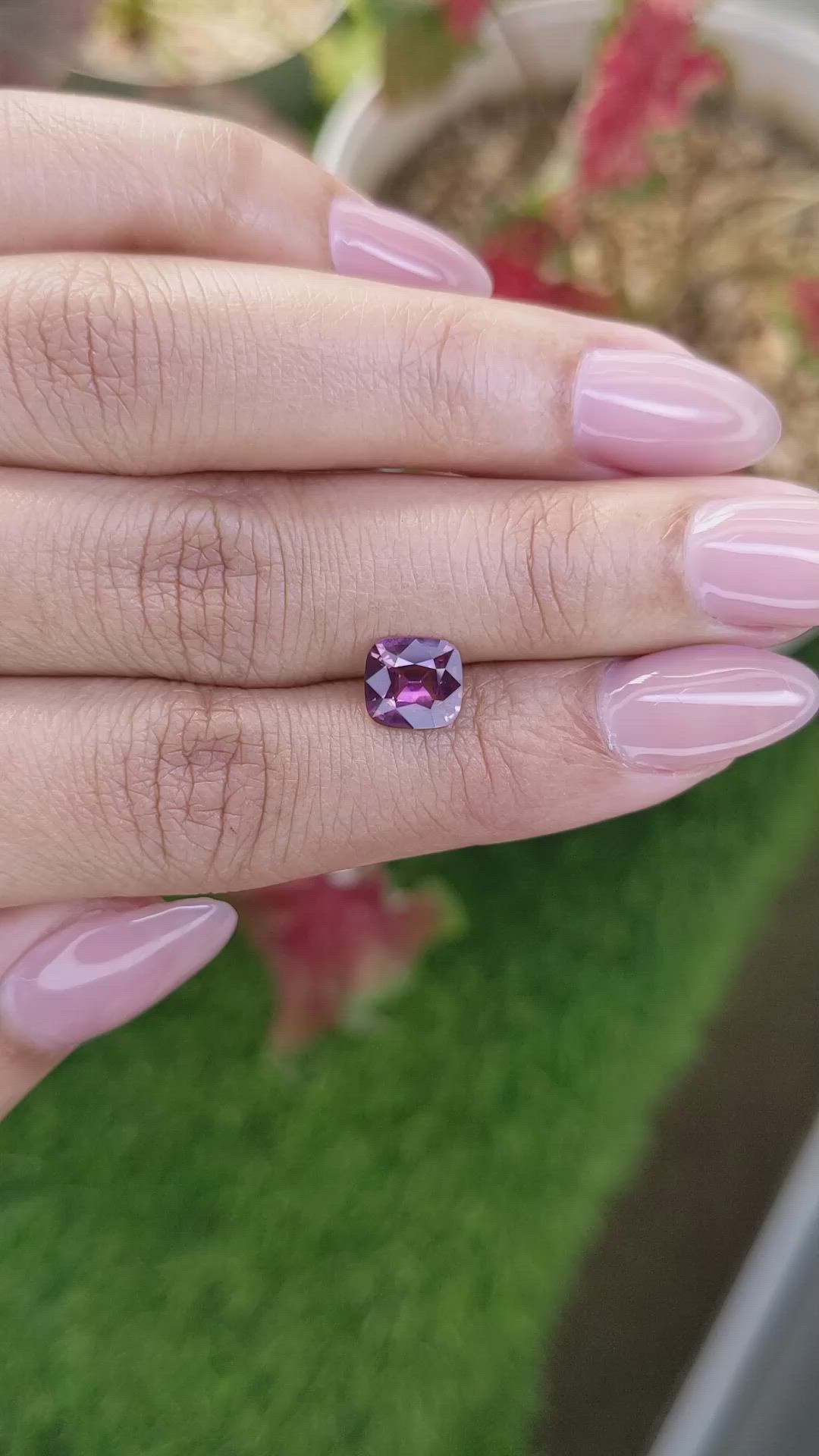 1.38 Ct. Purplish Pink Spinel from Ceylon (Sri Lanka) Size Video