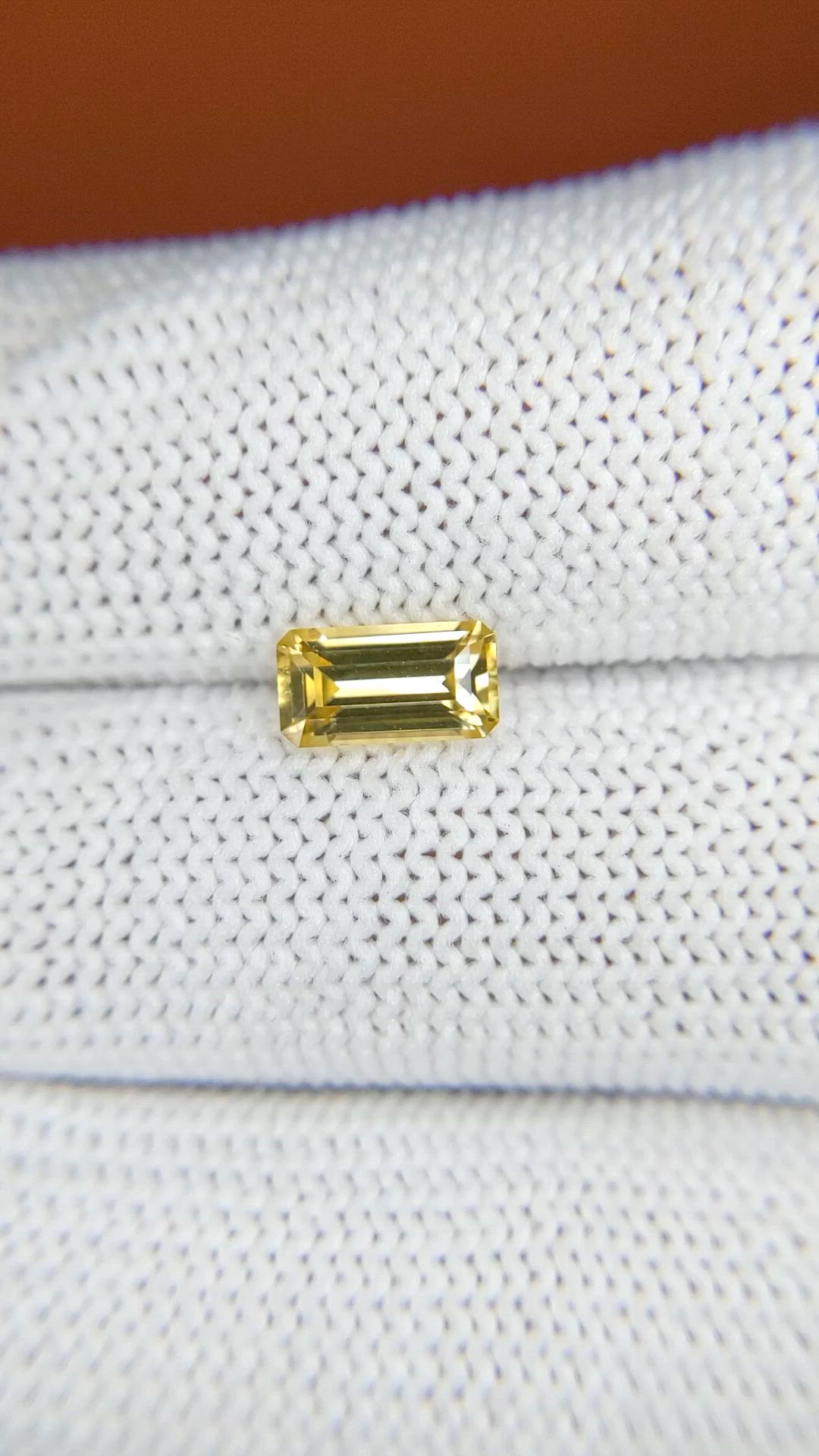 1.33 Ct. Yellow Zircon from Ceylon (Sri Lanka) Size Video