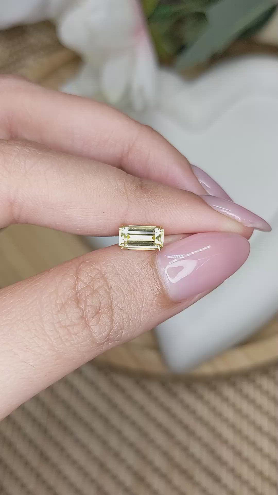 1.33 Ct. Yellow Zircon from Ceylon (Sri Lanka) Size Video