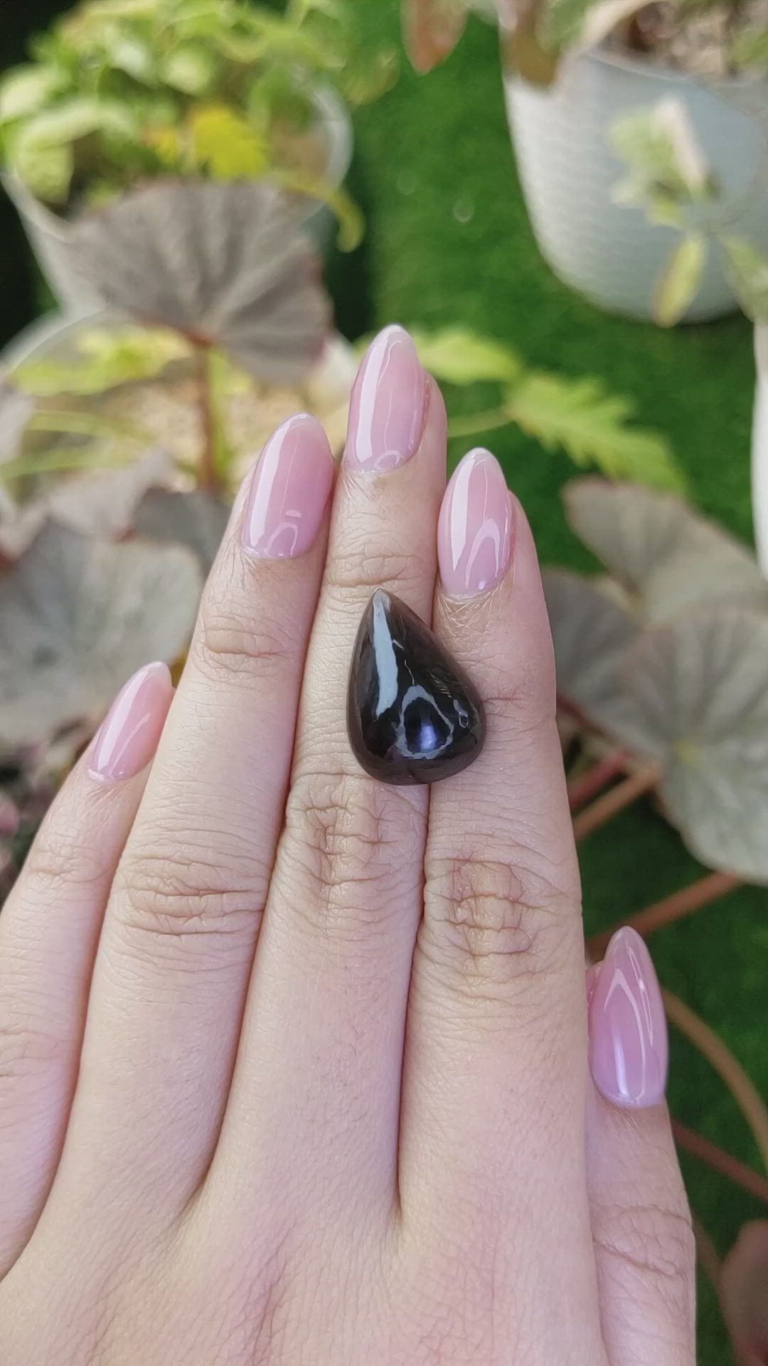 11.23 Ct. Brown Cabochon Smokey Quartz from Ceylon (Sri Lanka) Size Video