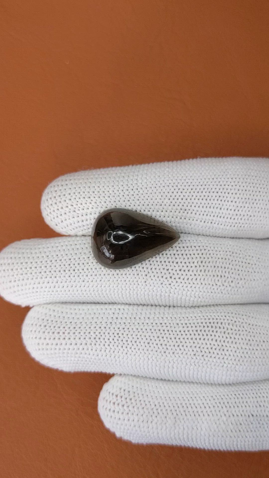 11.23 Ct. Brown Cabochon Smokey Quartz from Ceylon (Sri Lanka) Size Video