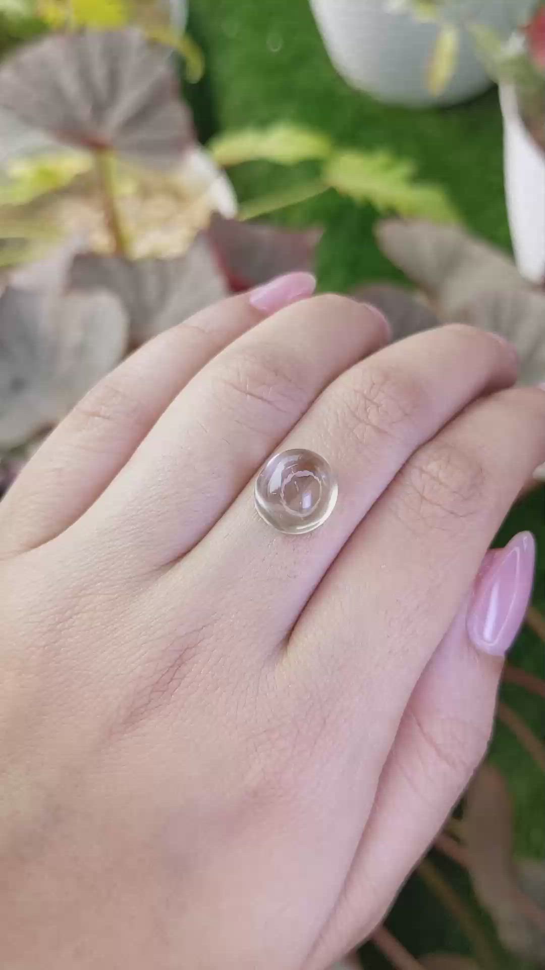 7.42 Ct. Smoky Cabochon Smokey Quartz from Ceylon (Sri Lanka) Size Video