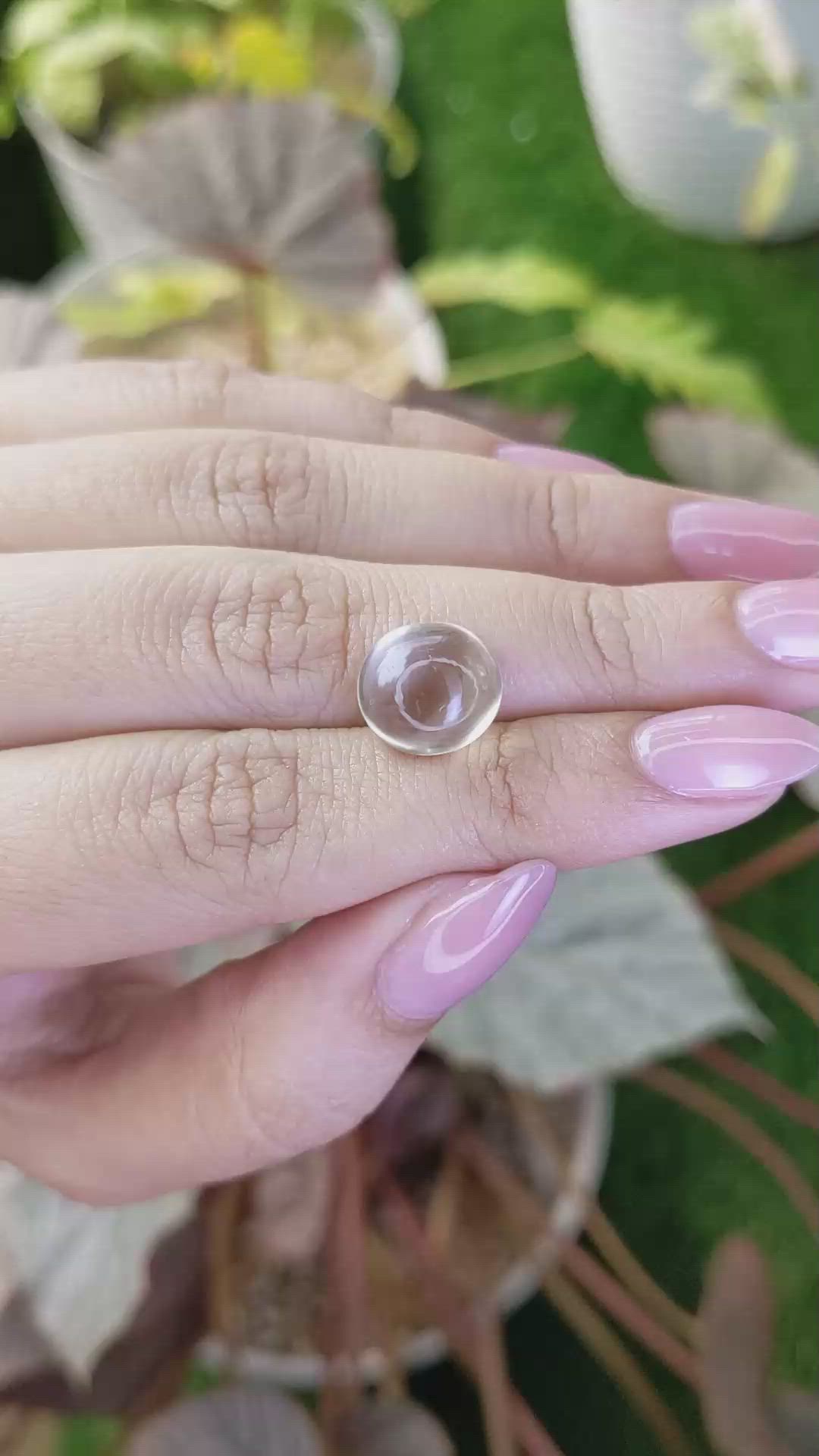 7.42 Ct. Smoky Cabochon Smokey Quartz from Ceylon (Sri Lanka) Size Video
