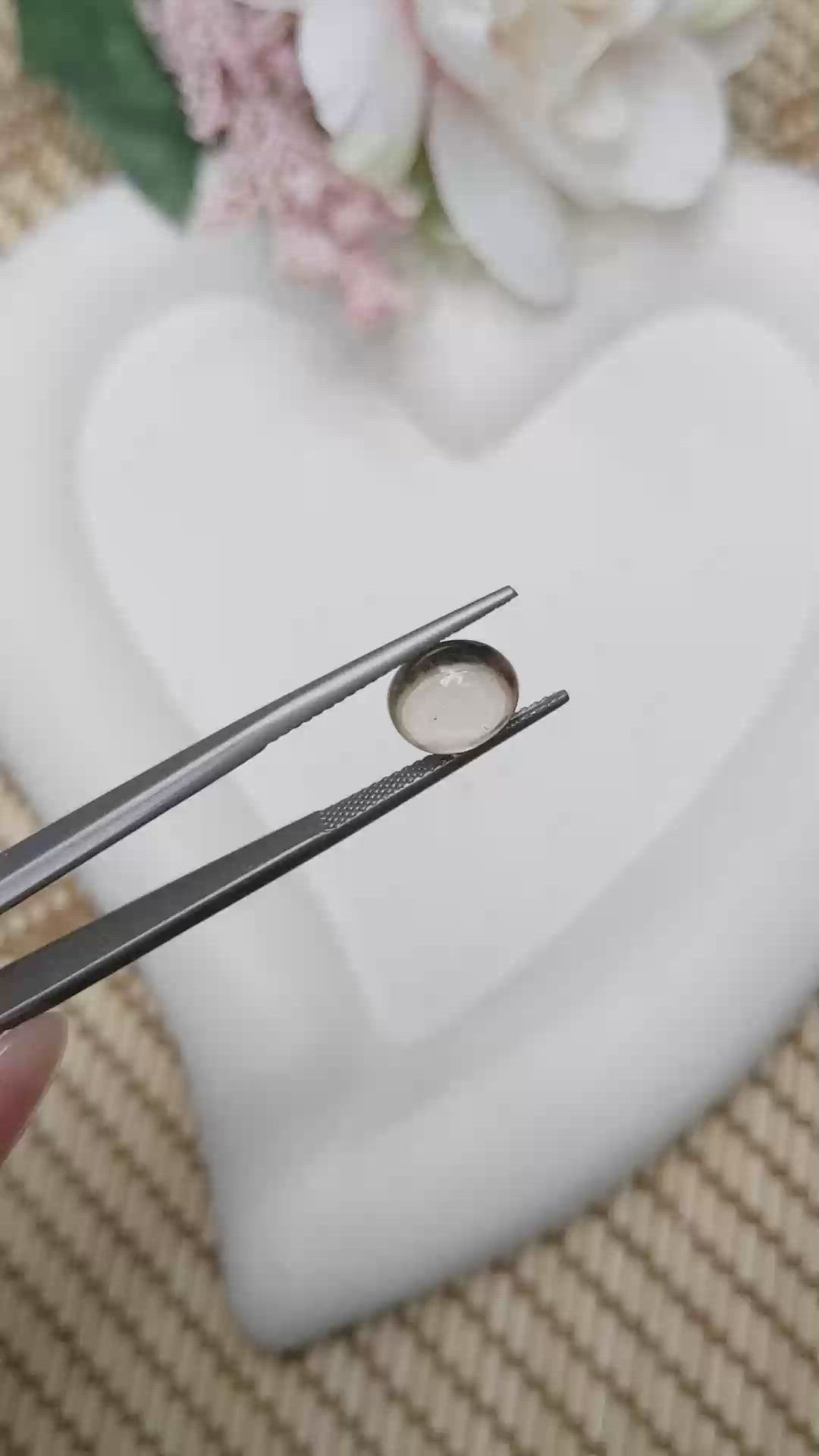 2.68 Ct. Smoky Cabochon Smokey Quartz from Ceylon (Sri Lanka) Size Video