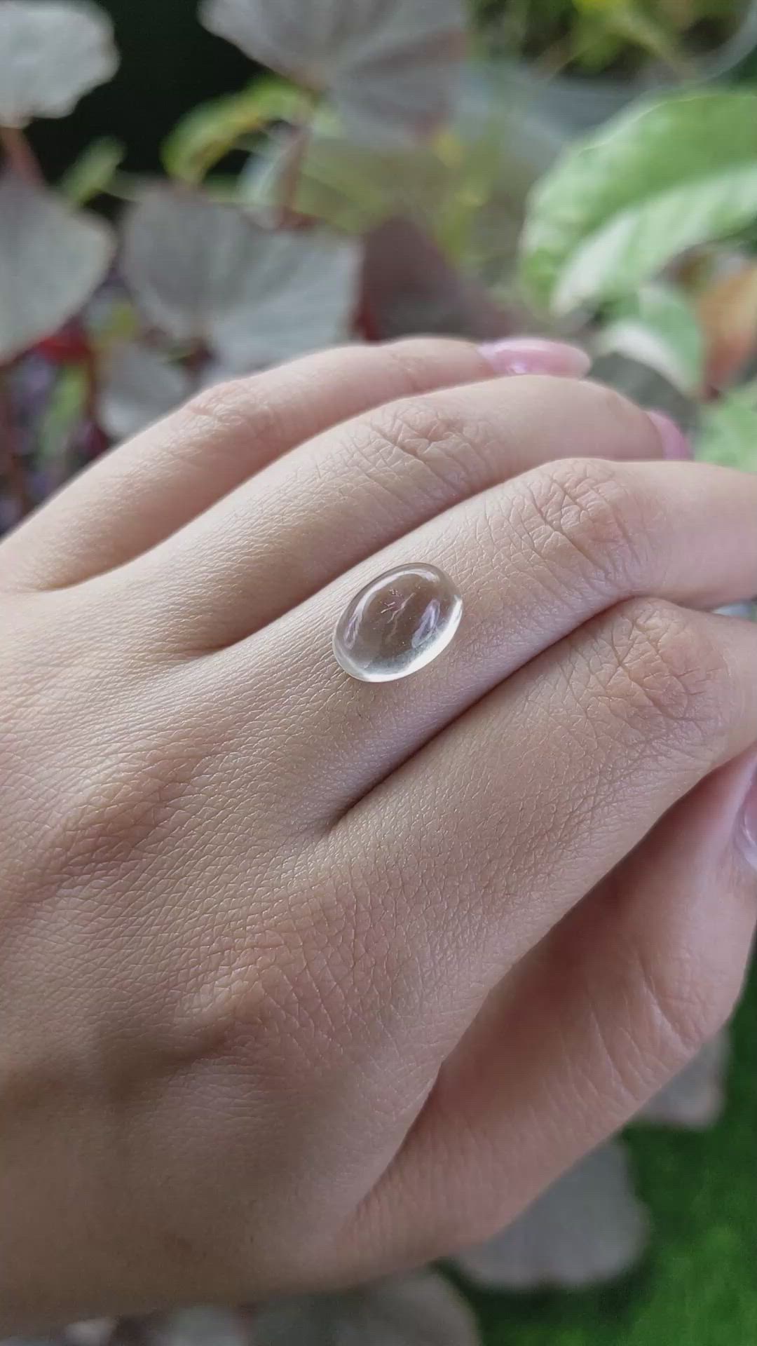 4.33 Ct. Smoky Cabochon Smokey Quartz from Ceylon (Sri Lanka) Size Video