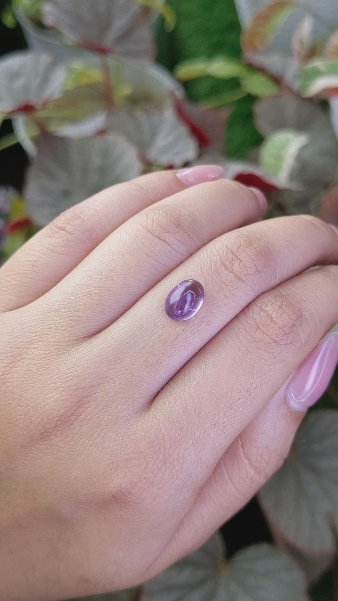 2.05 Ct. Purple Cabochon Amethyst from Ceylon (Sri Lanka) Size Video