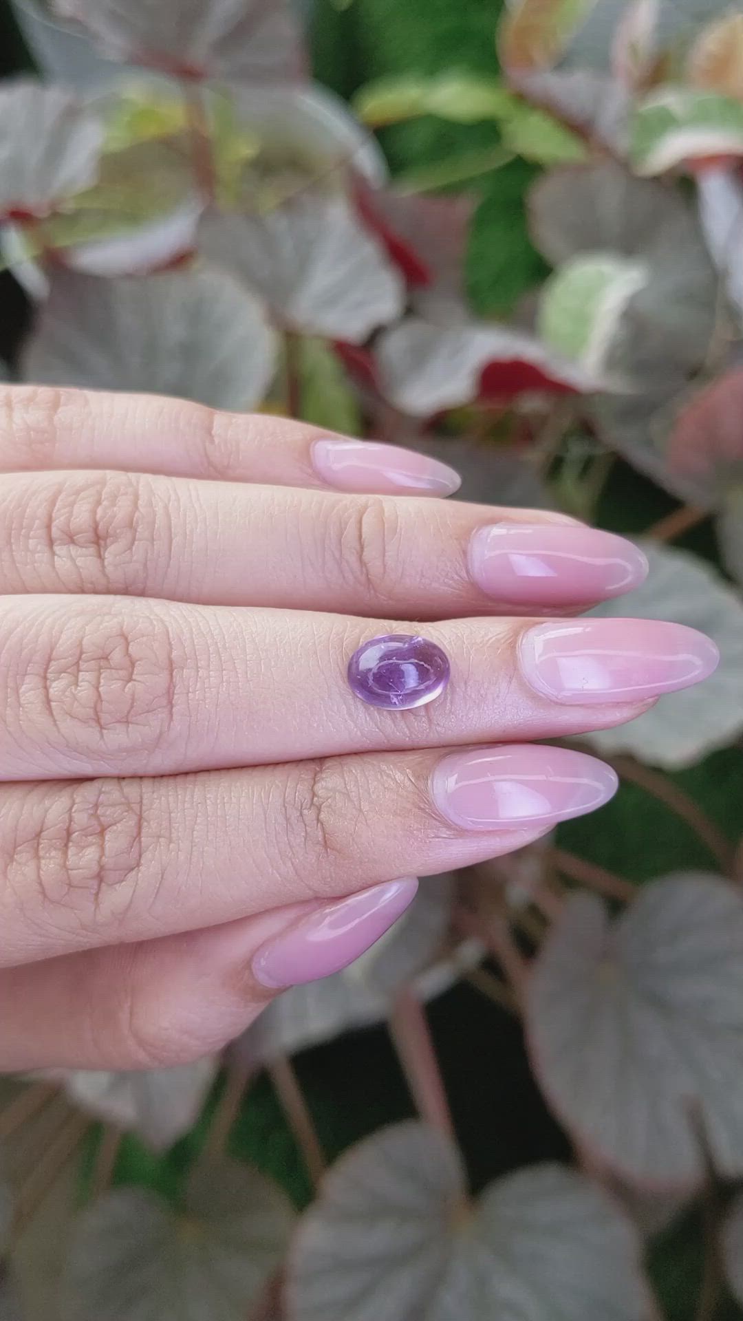 2.05 Ct. Purple Cabochon Amethyst from Ceylon (Sri Lanka) Size Video