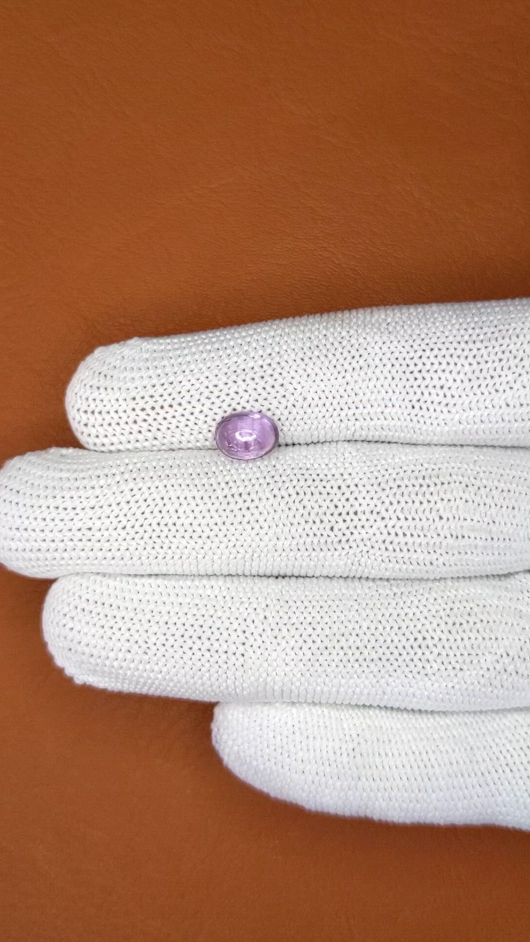 1.33 Ct. Purple Cabochon Amethyst from Ceylon (Sri Lanka) Size Video